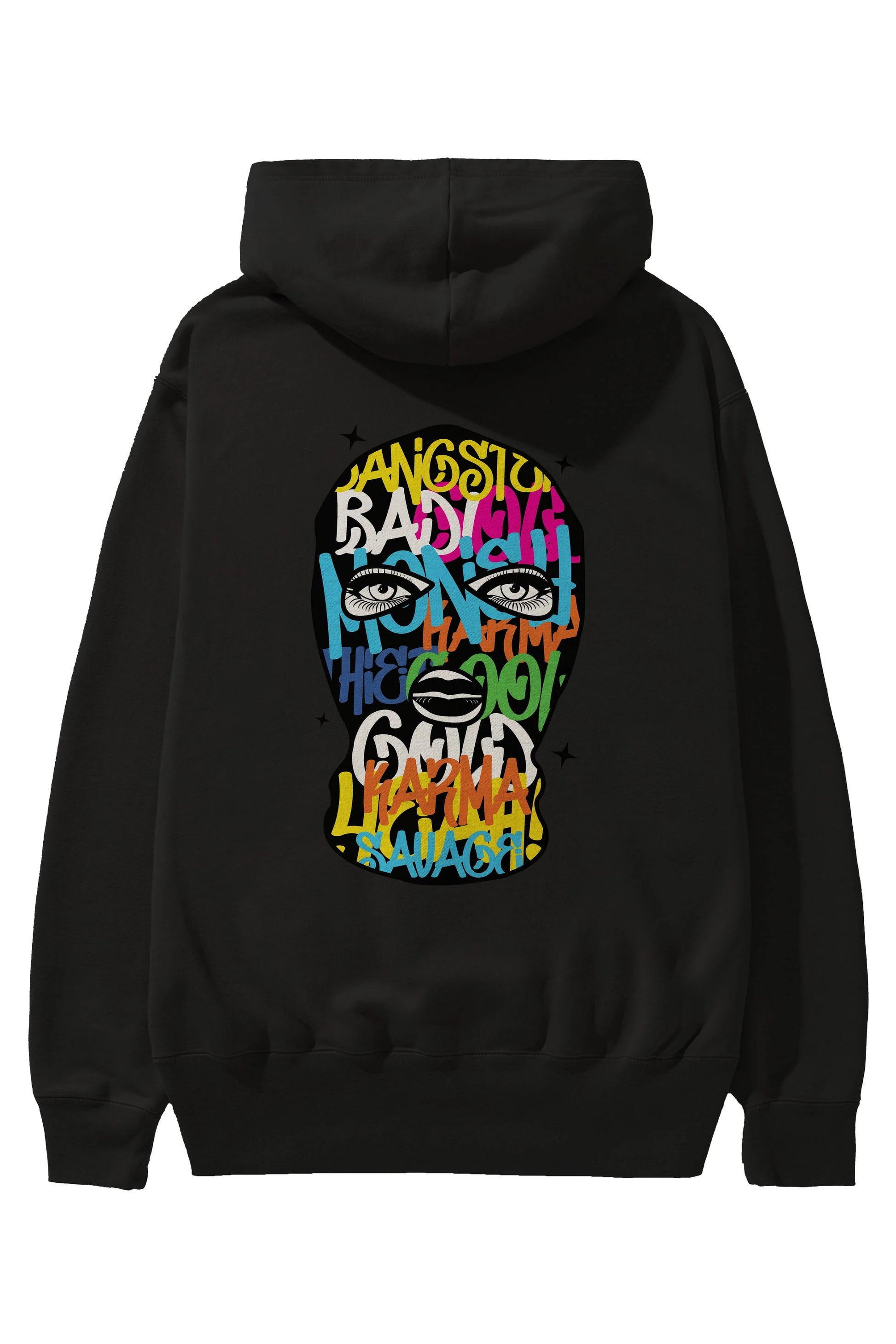 Karma Savage Arka Baskılı Hoodie Oversize Kapüşonlu Sweatshirt Erkek Kadın Unisex