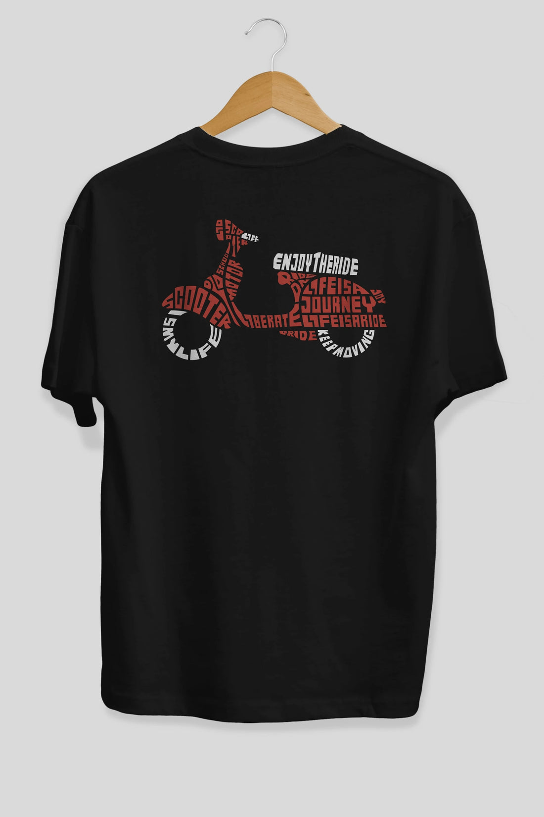 Enjoy The Ride Arka Baskılı Oversize t-shirt %100 pamuk Erkek Kadın Unisex