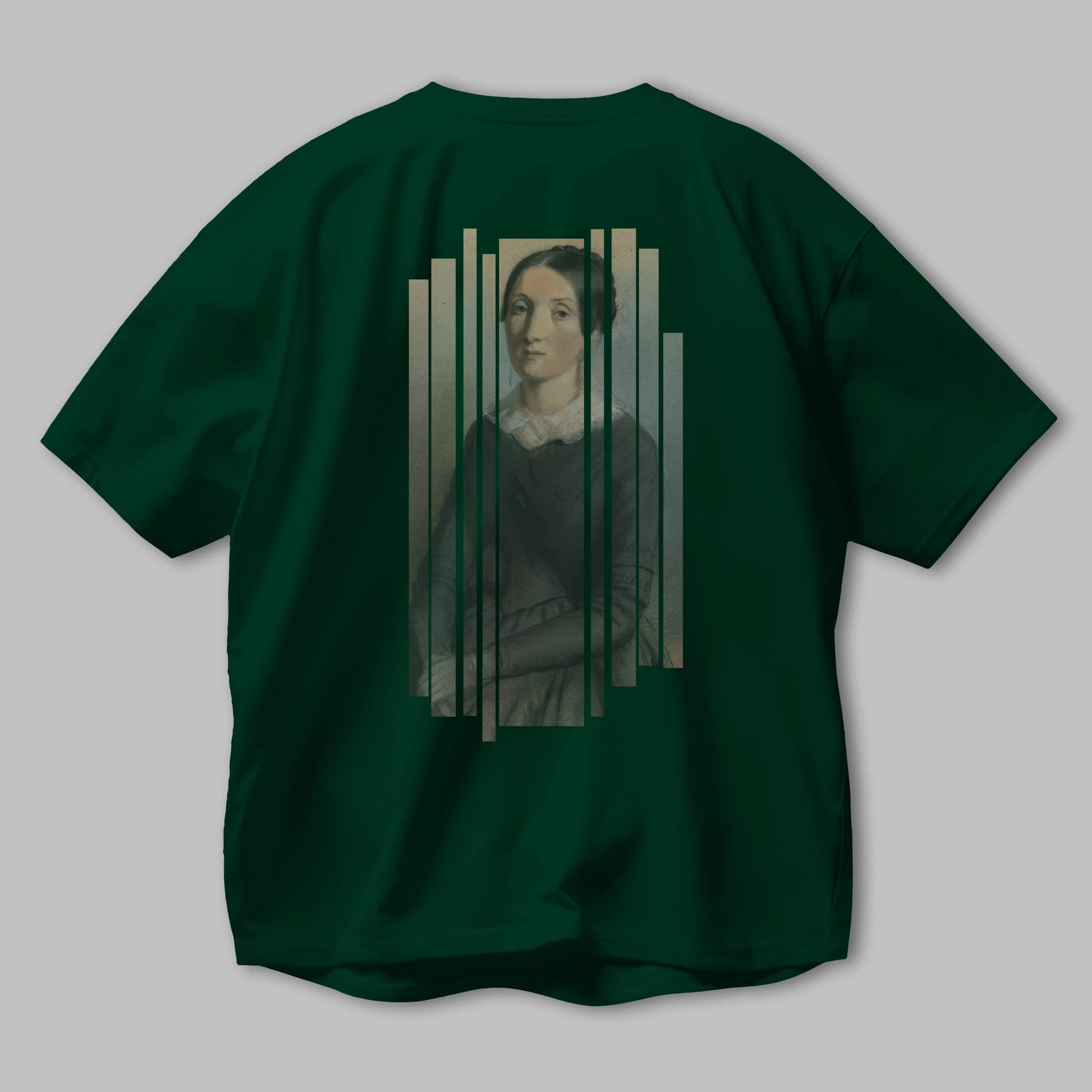 Retro Portre Arka Baskılı Oversize t-shirt Erkek Kadın Unisex