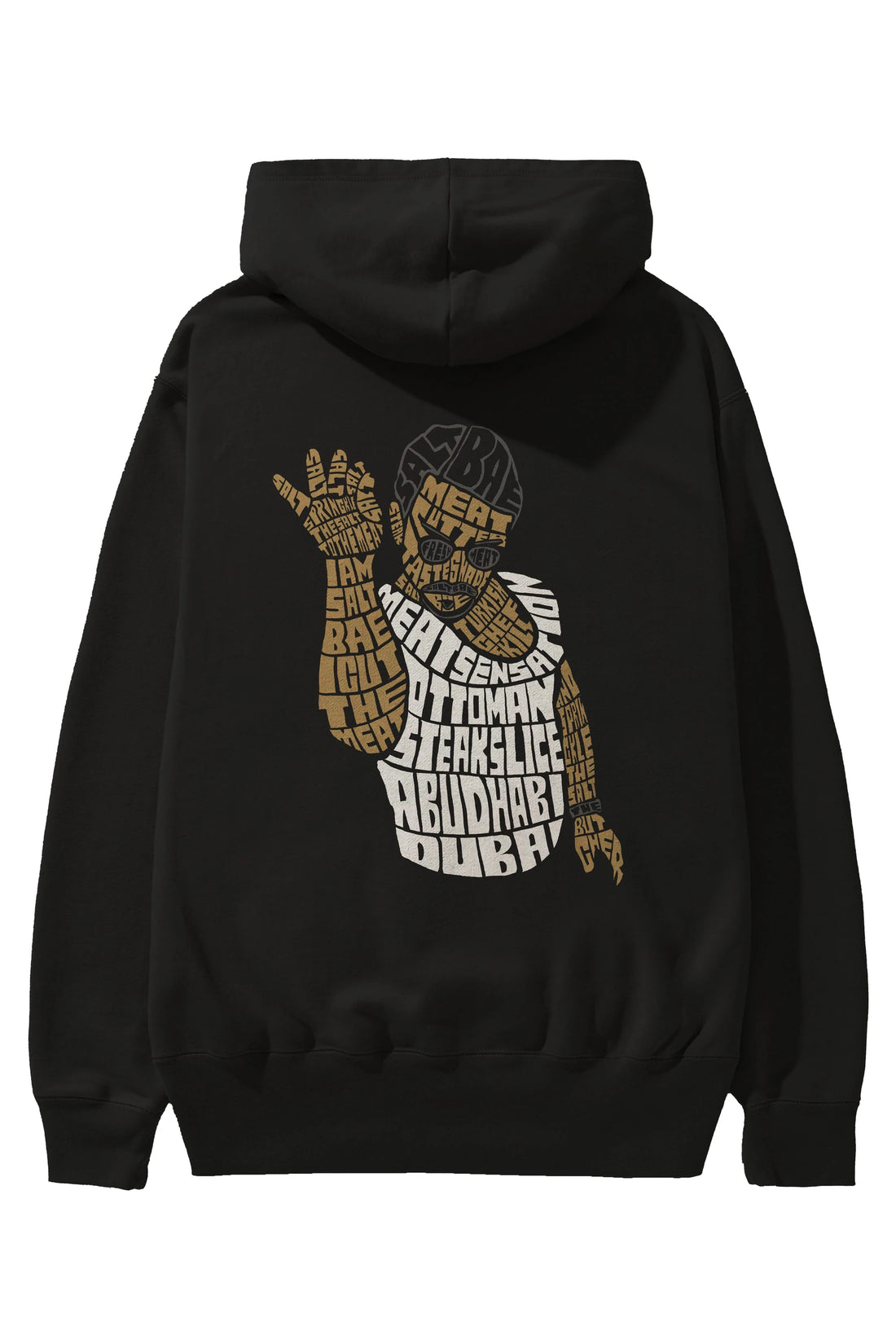 Salt Bae Arka Baskılı Hoodie Oversize Kapüşonlu Sweatshirt Erkek Kadın Unisex