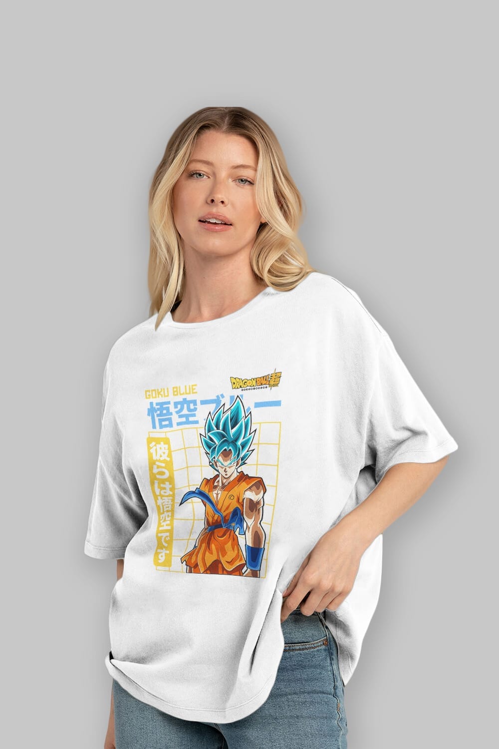 GOKU 1 Anime Ön Baskılı Oversize t-shirt %100 pamuk Erkek Kadın Unisex