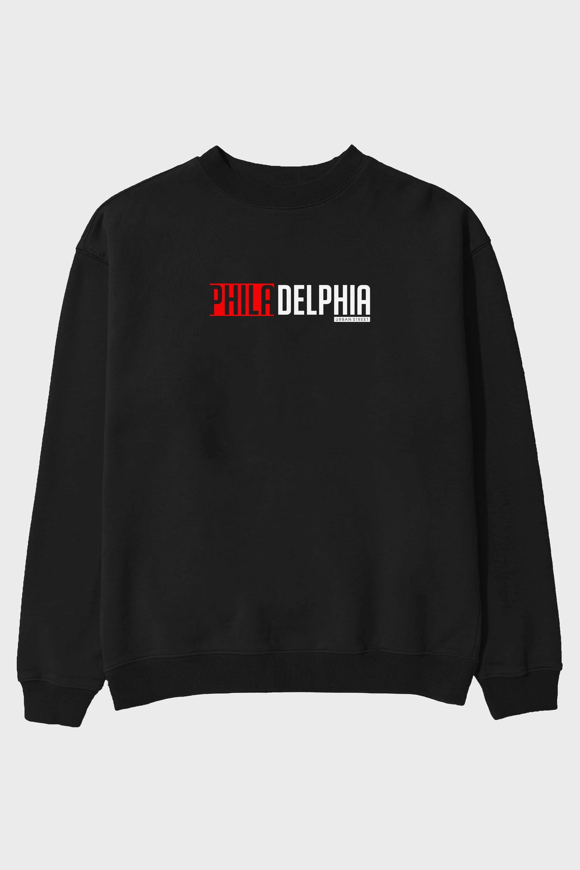 Philadelphia Ön Baskılı Oversize Sweatshirt Erkek Kadın Unisex