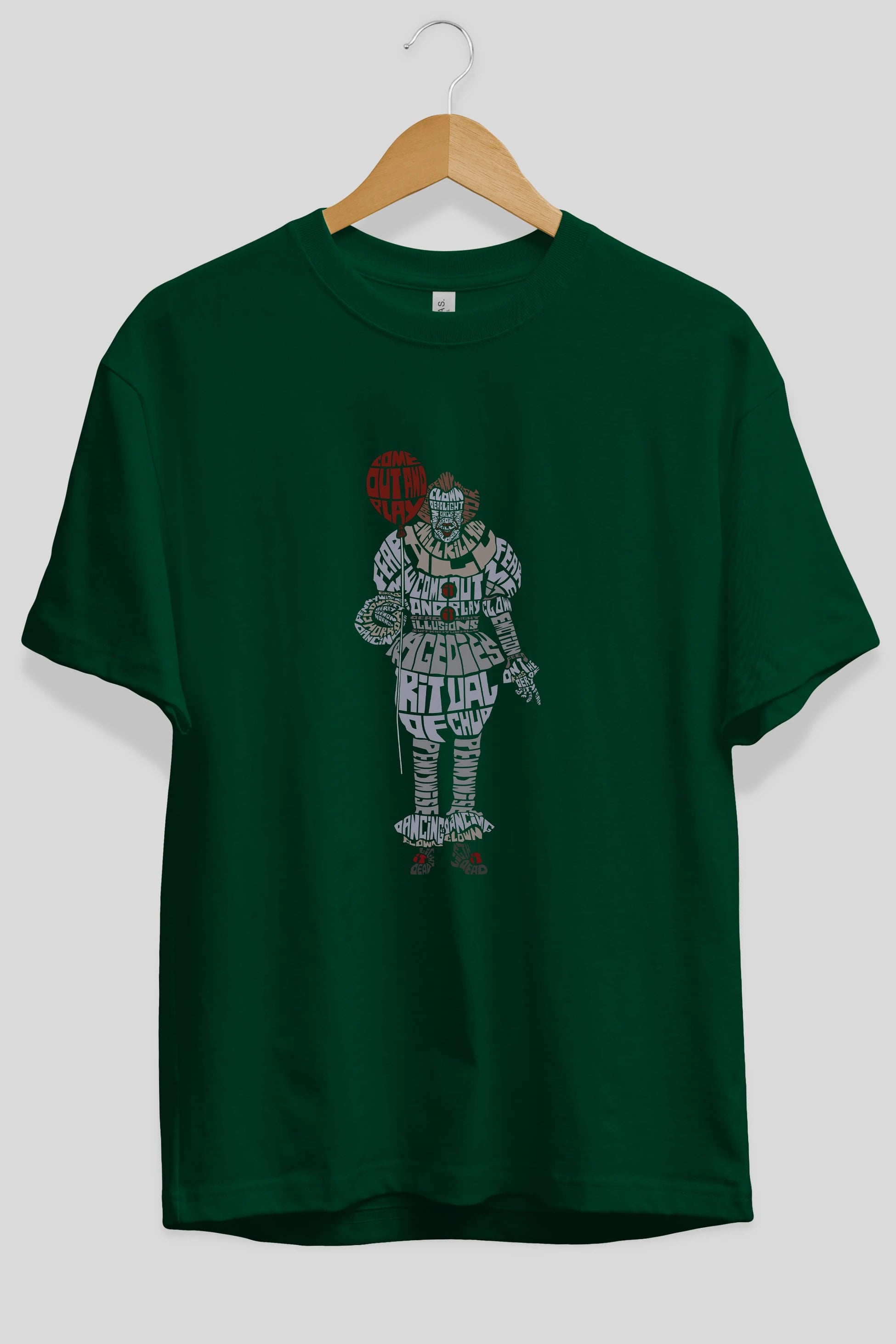 It Ön Baskılı Oversize t-shirt %100 pamuk Erkek Kadın Unisex