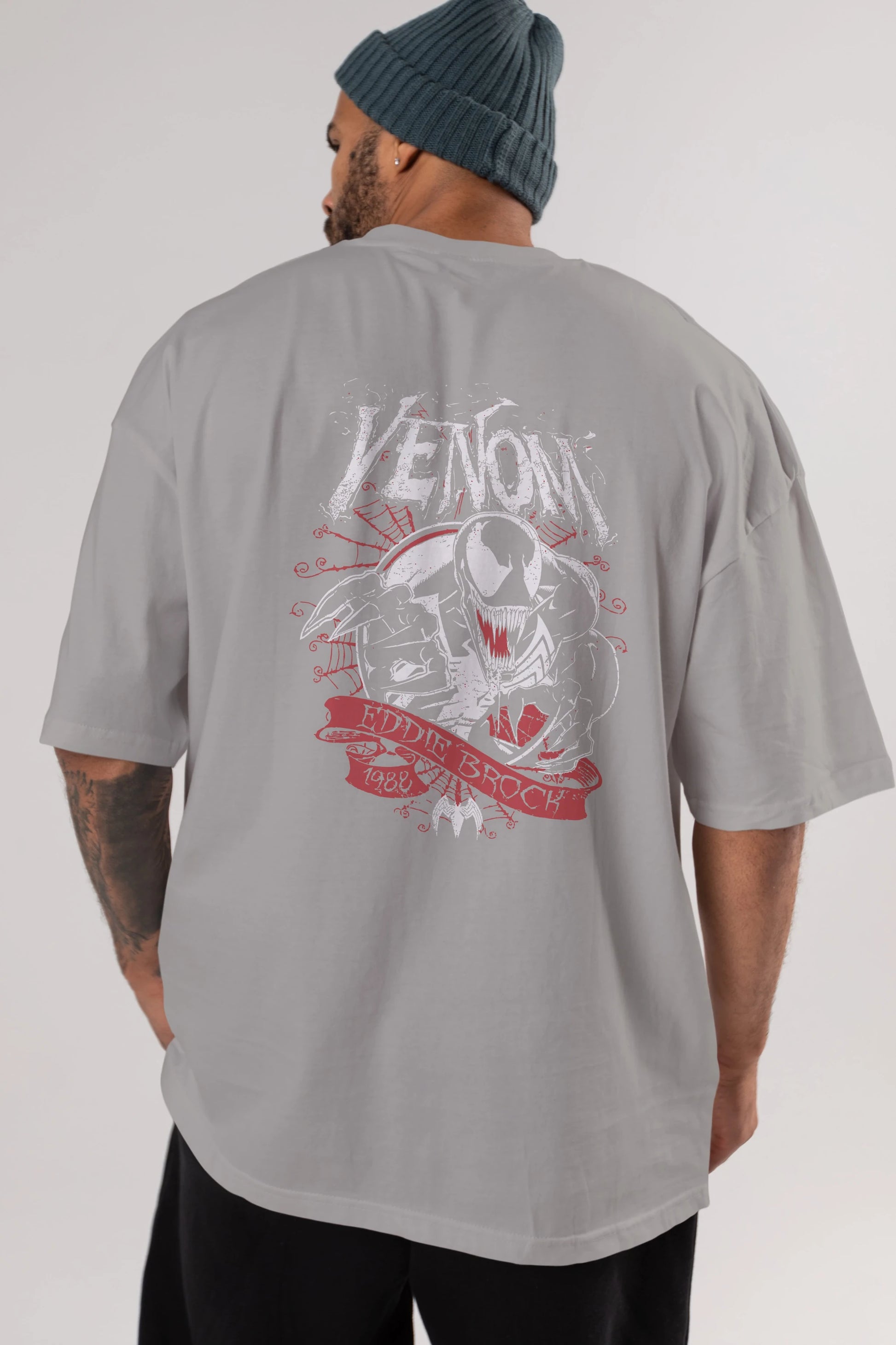 Venom (11) Arka Baskılı Oversize t-shirt Erkek Kadın Unisex %100 Pamuk Bisiklet Yaka tişort