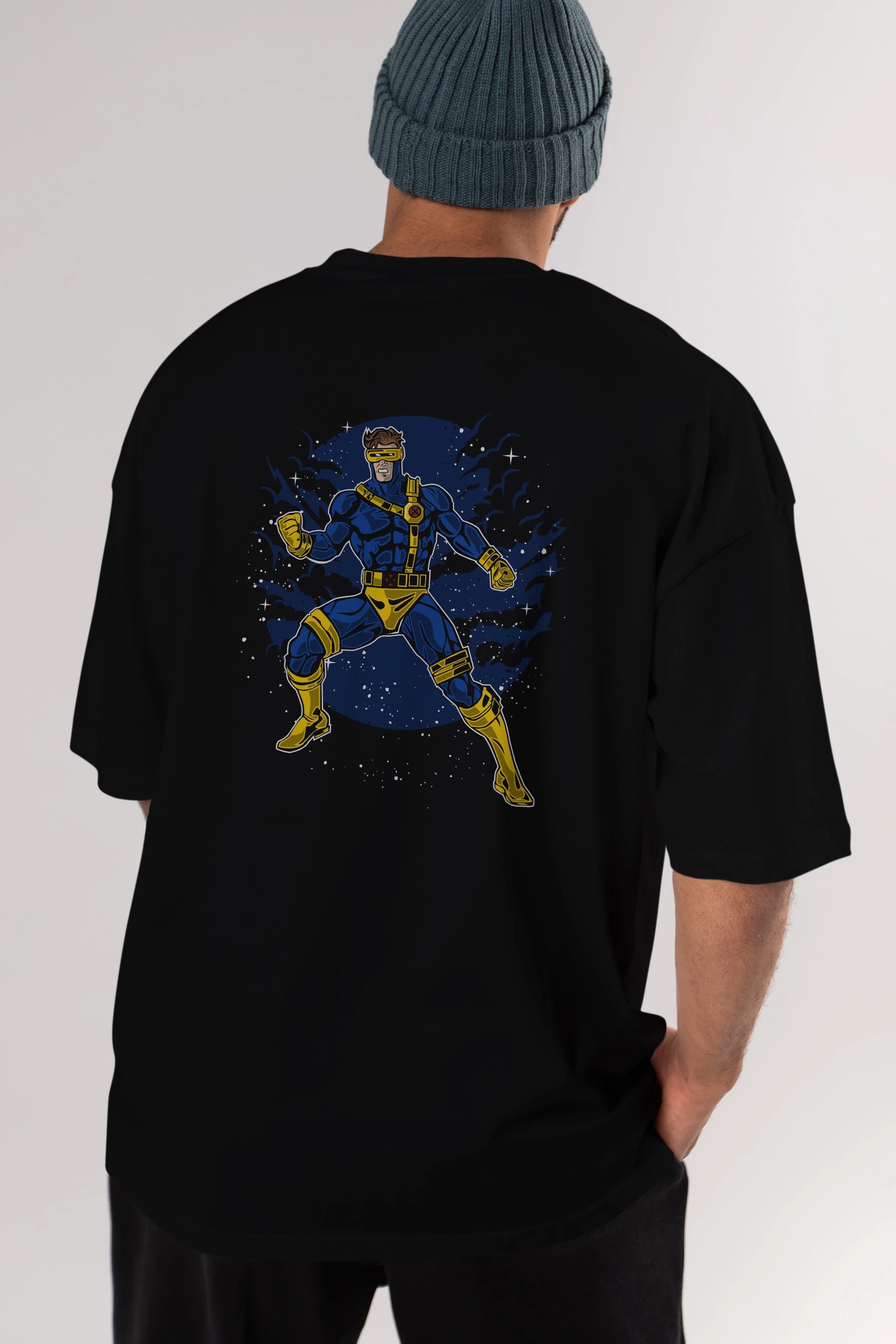 CYCLOPS Arka Baskılı Oversize t-shirt Erkek Kadın Unisex %100 Pamuk