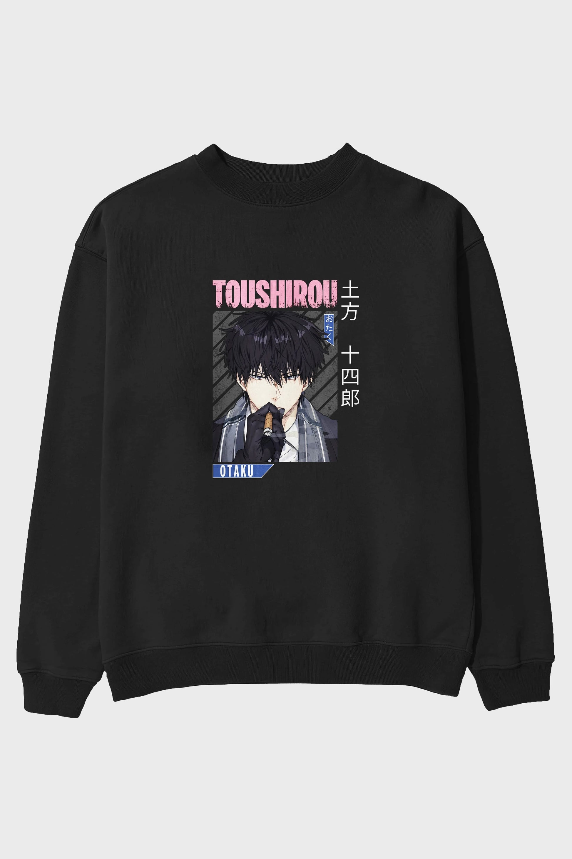 Toushirou Hijikata 2 Anime Ön Baskılı Oversize Sweatshirt Erkek Kadın Unisex