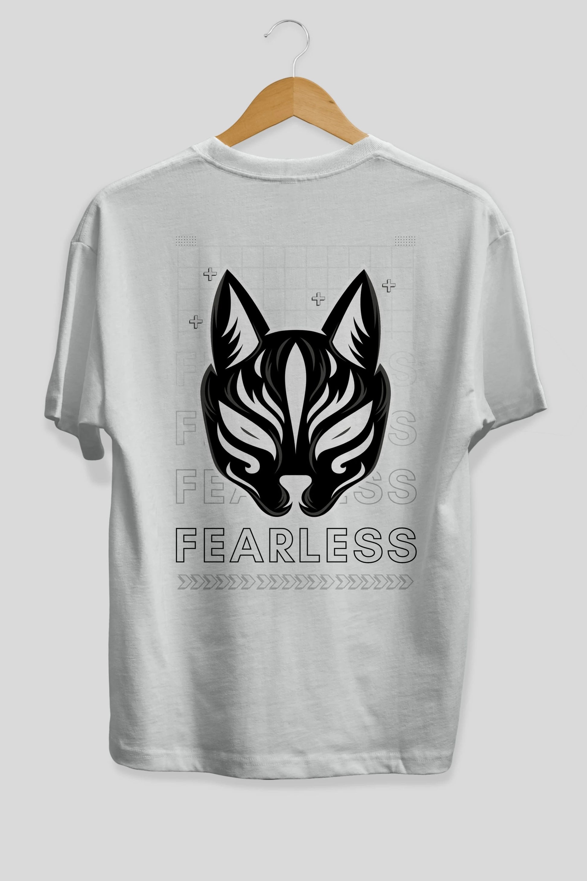 Fearless Yazılı Arka Baskılı Oversize t-shirt Erkek Kadın Unisex
