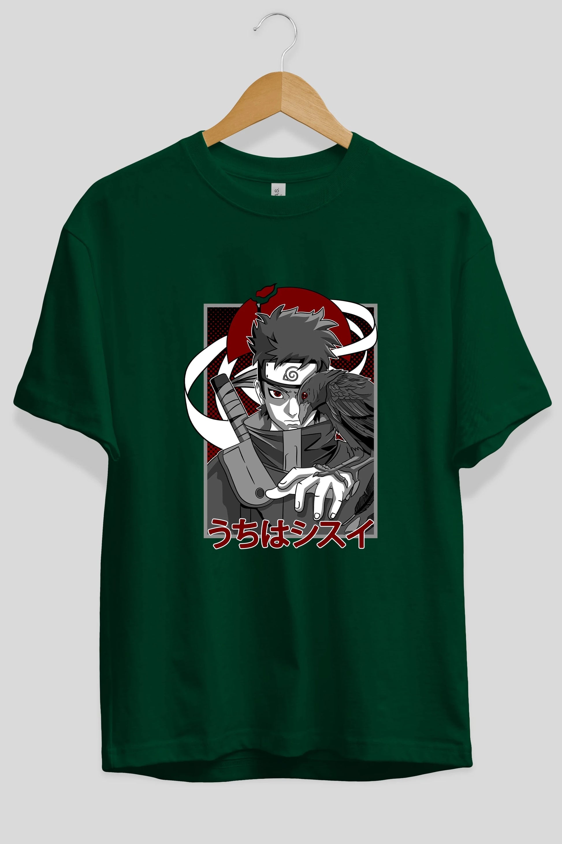 SHISUI UCHIHA NARUTO Anime Ön Baskılı Oversize t-shirt %100 pamuk Erkek Kadın Unisex