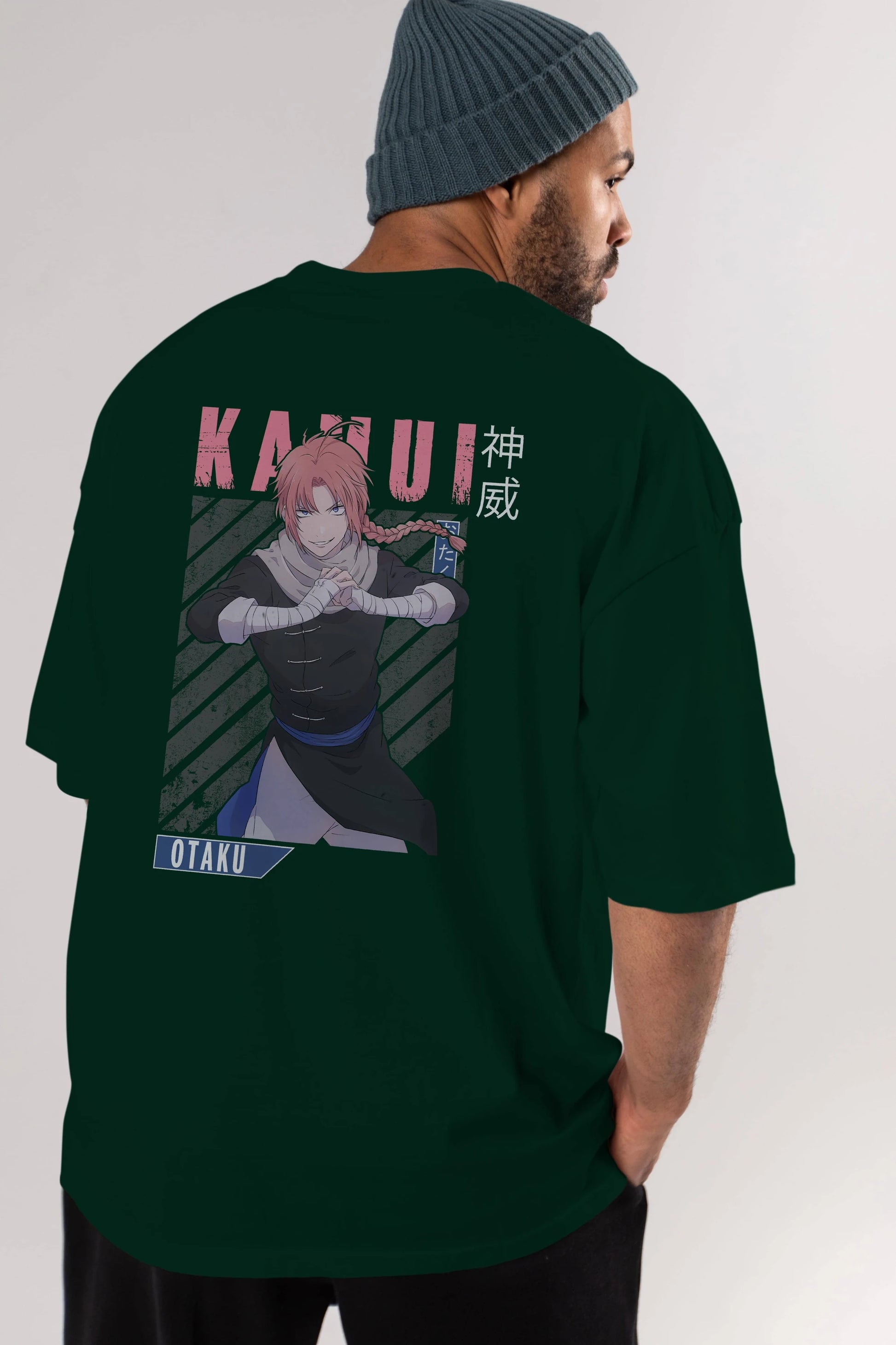 Kamui GINTAMA Anime Arka Baskılı Oversize t-shirt Erkek Kadın Unisex