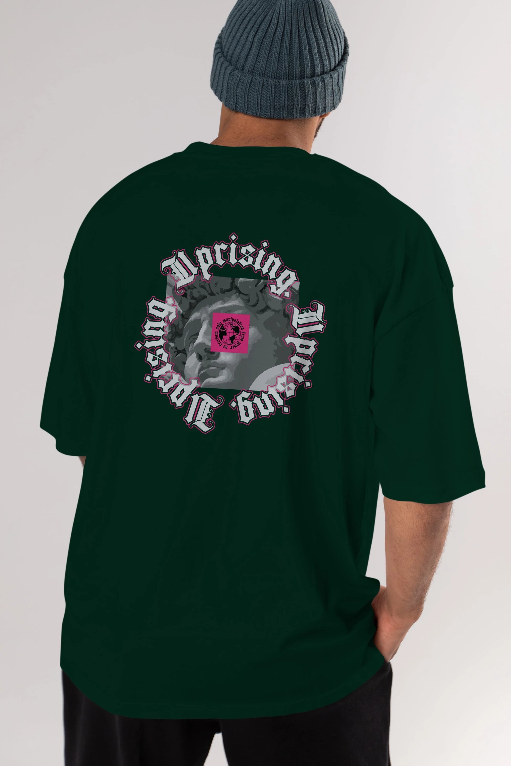 Uprising Arka Baskılı Oversize t-shirt Erkek Kadın Unisex