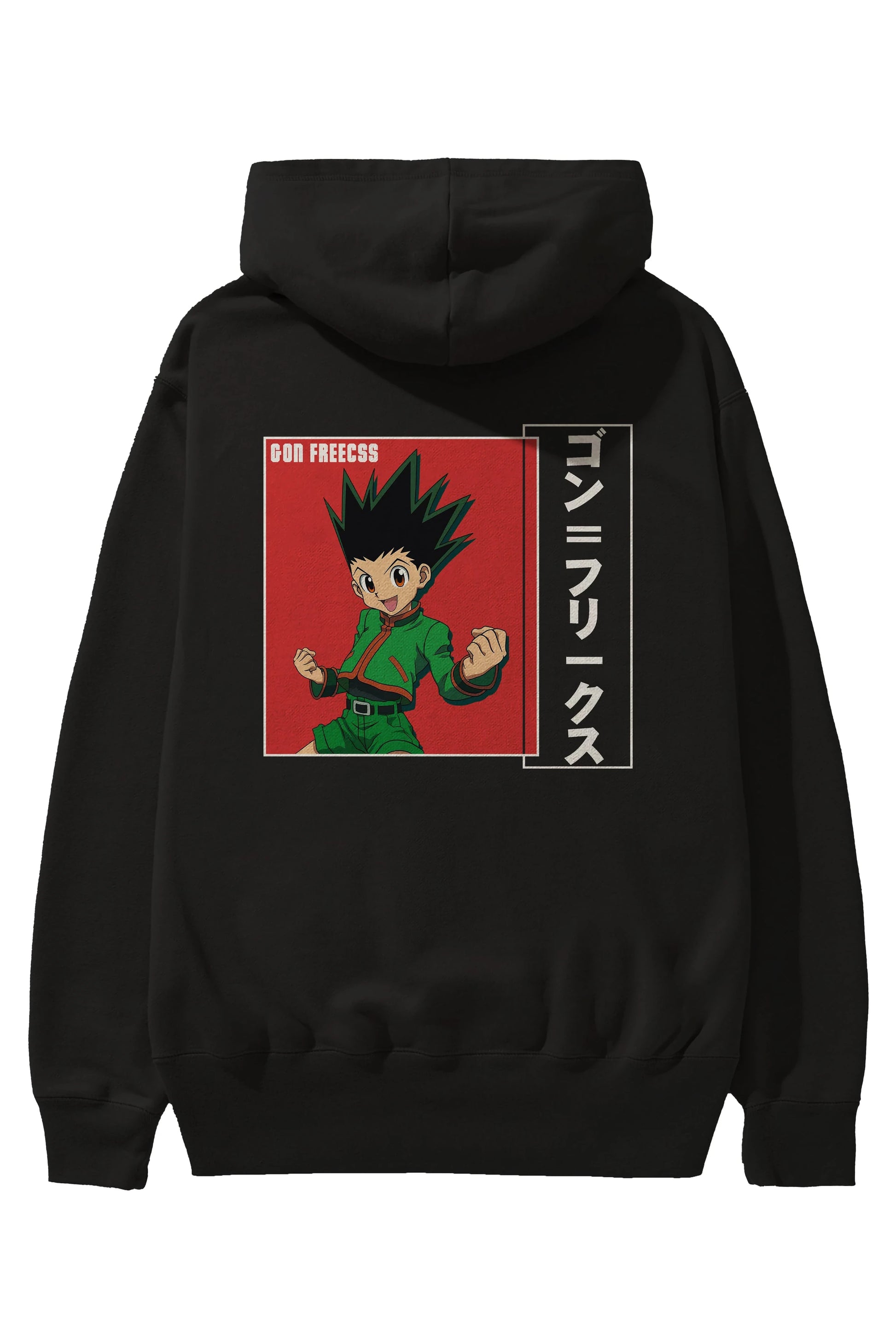 Gon Freecss HUNTER X HUNTER 5 Anime Arka Baskılı Hoodie Oversize Kapüşonlu Sweatshirt Erkek Kadın Unisex