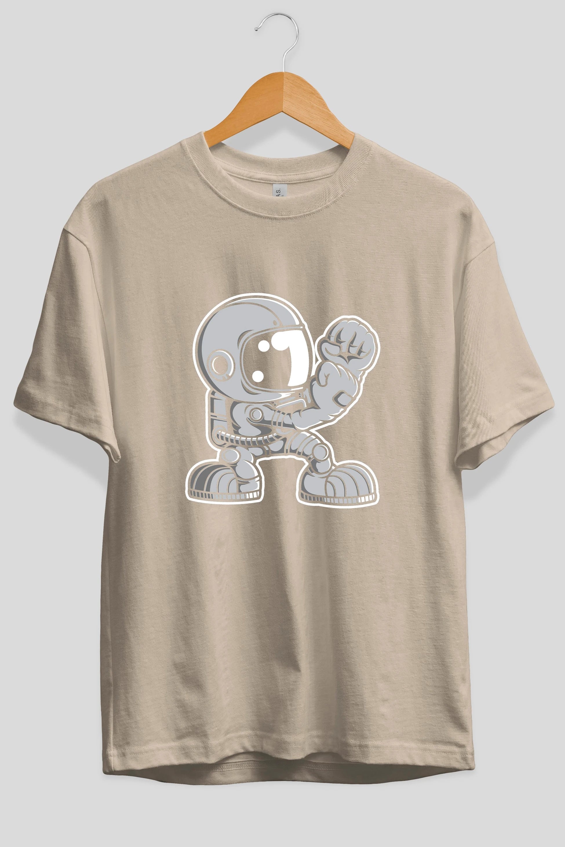 Astronaut Fighting Irish Ön Baskılı Oversize t-shirt Erkek Kadın Unisex