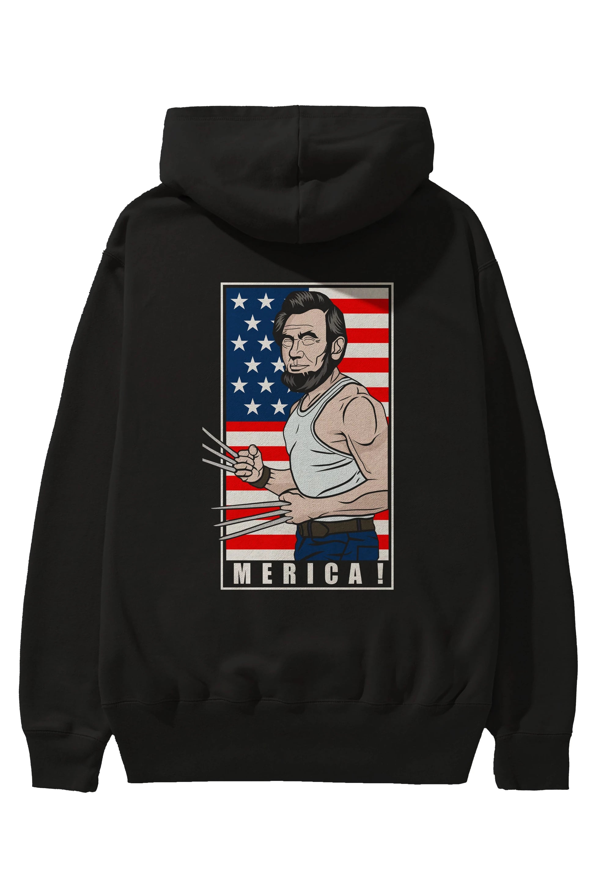 Wolverlincoln Arka Baskılı Hoodie Oversize Kapüşonlu Sweatshirt Erkek Kadın Unisex