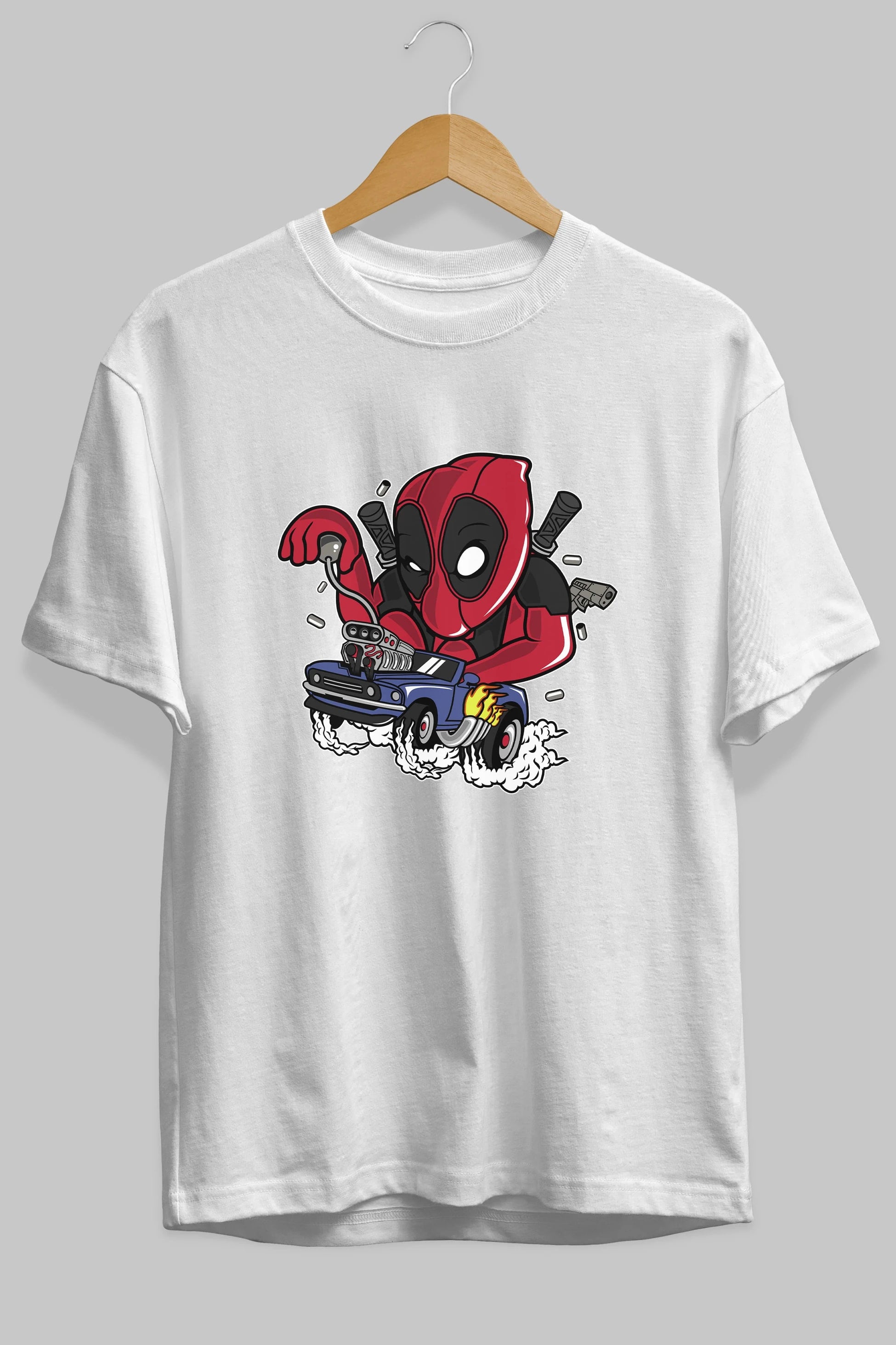 Deadpool (21) Ön Baskılı Oversize t-shirt Erkek Kadın Unisex %100 Pamuk Bisiklet Yaka tişort