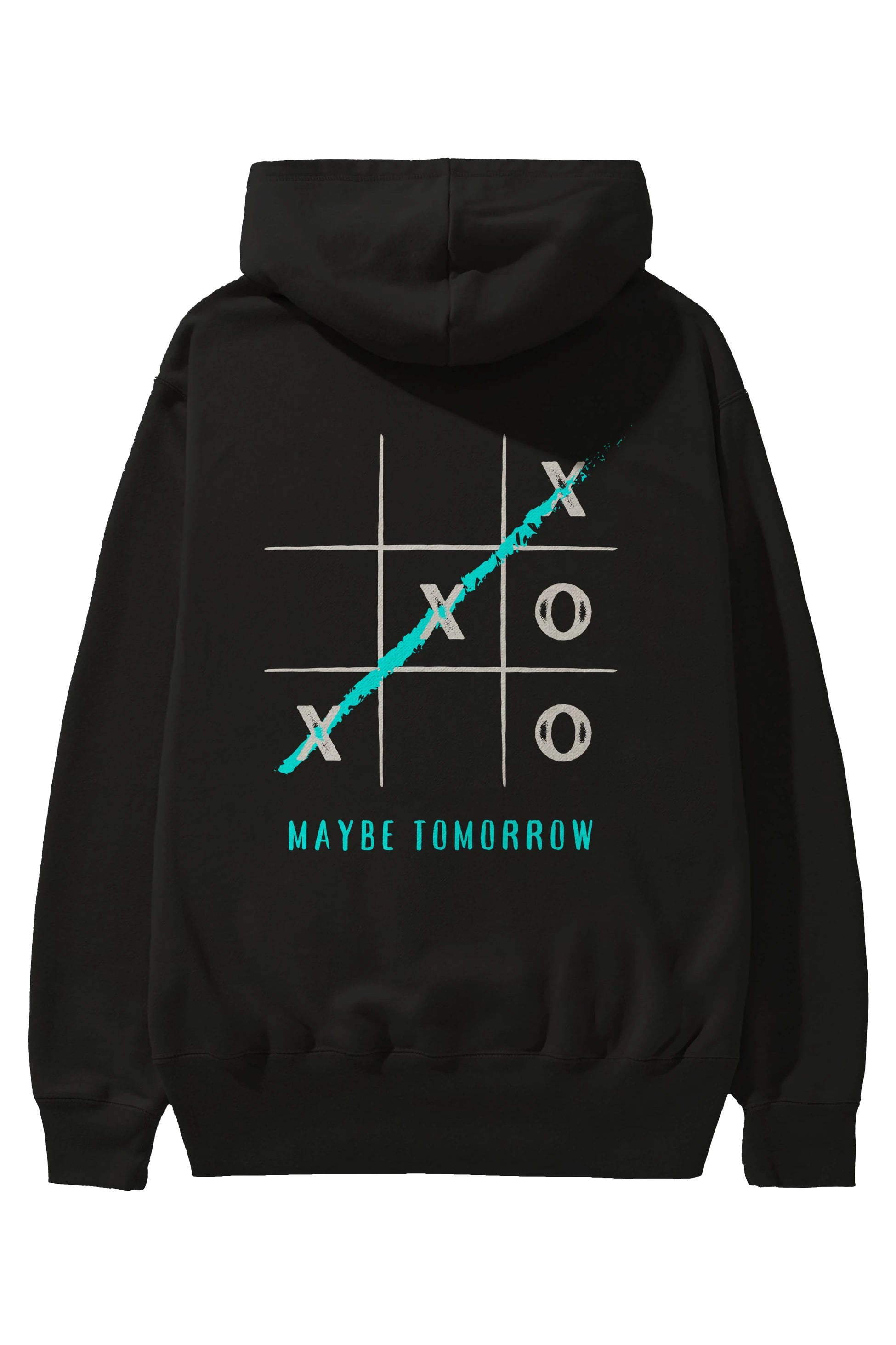 Maybe Tomorrow Yazılı Arka Baskılı Oversize Hoodie Kapüşonlu Sweatshirt Erkek Kadın Unisex