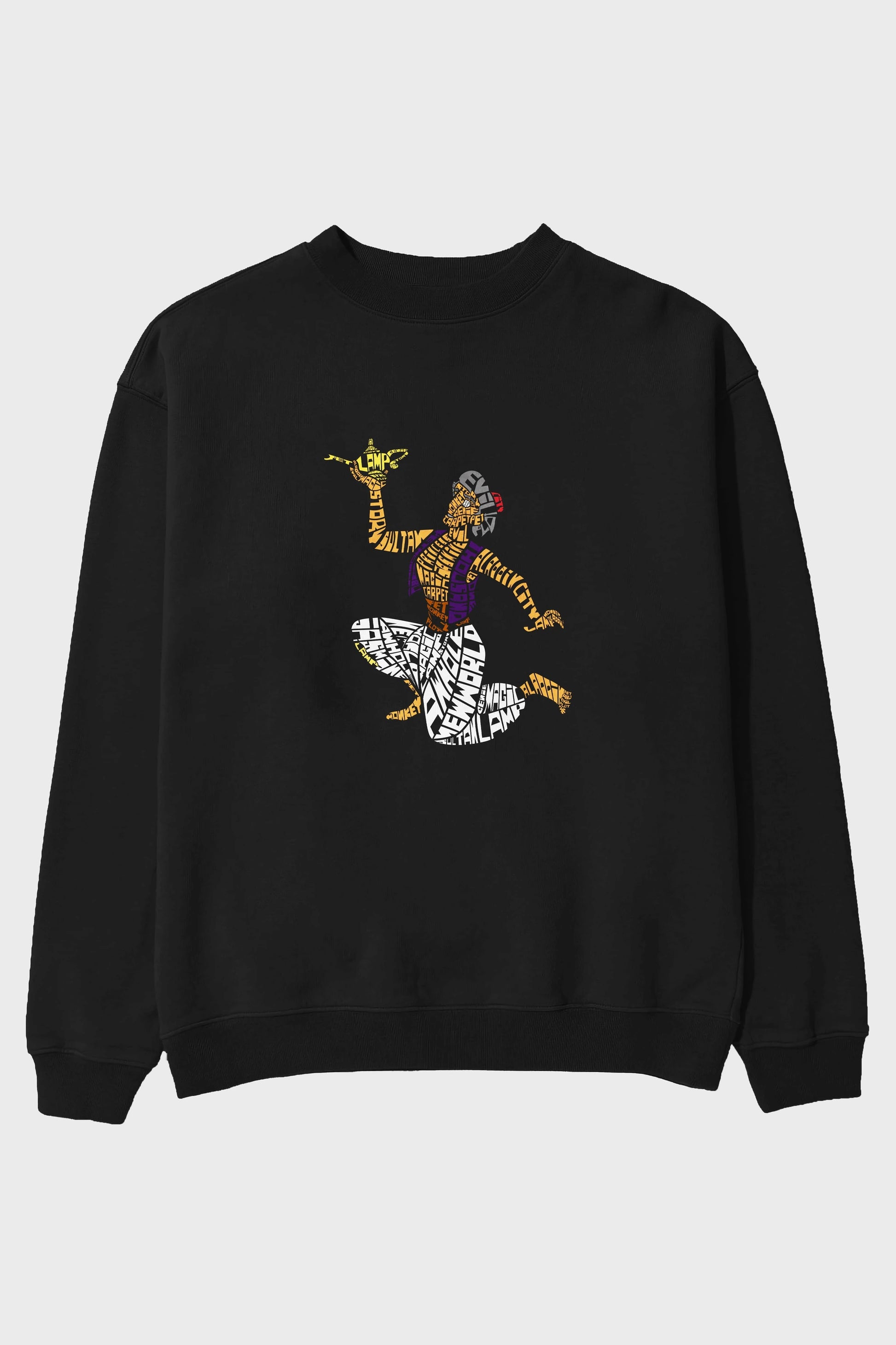 Aladdin Ön Baskılı Oversize Sweatshirt Erkek Kadın Unisex