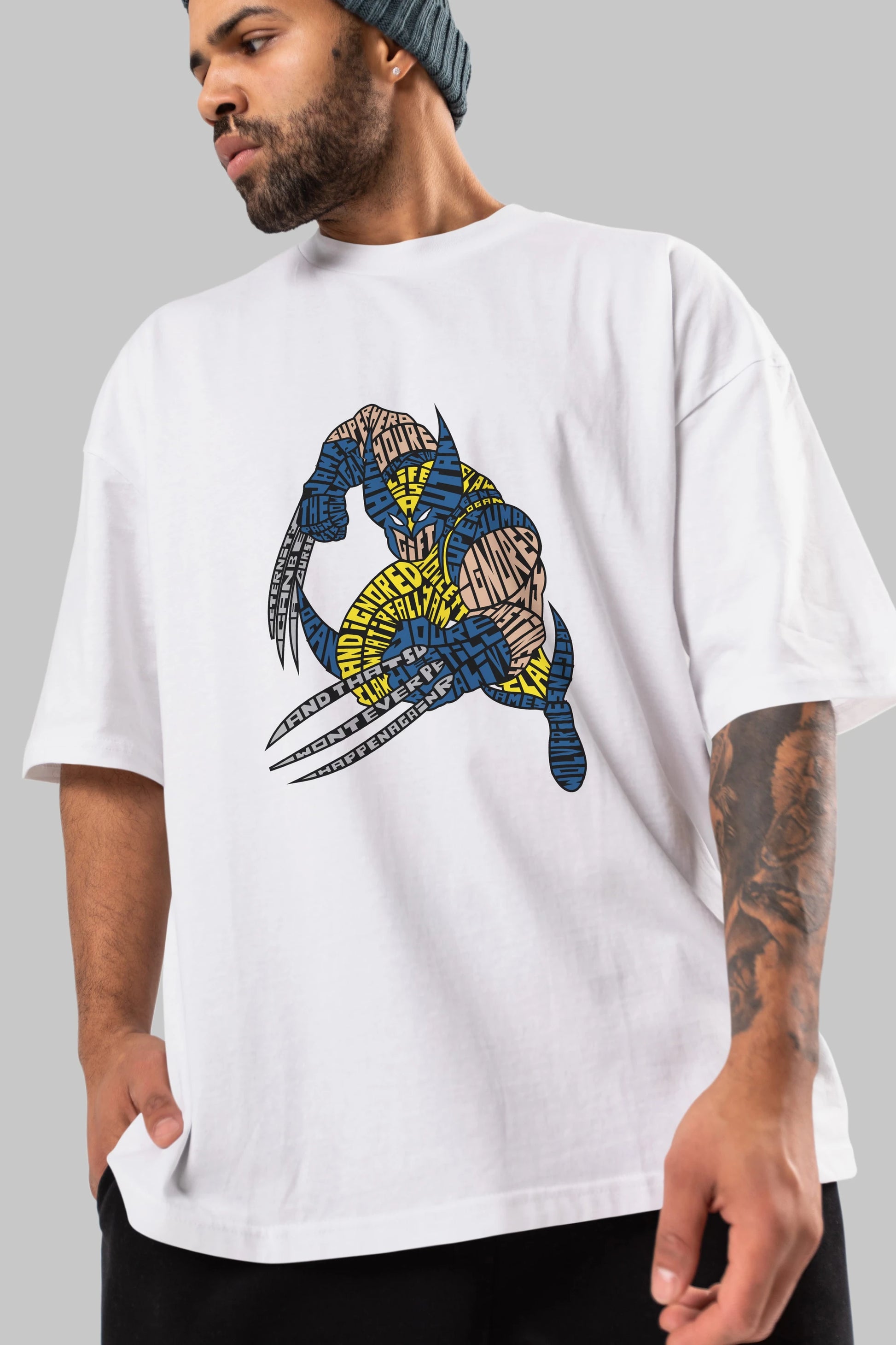 Logan Ön Baskılı Oversize t-shirt %100 pamuk Erkek Kadın Unisex