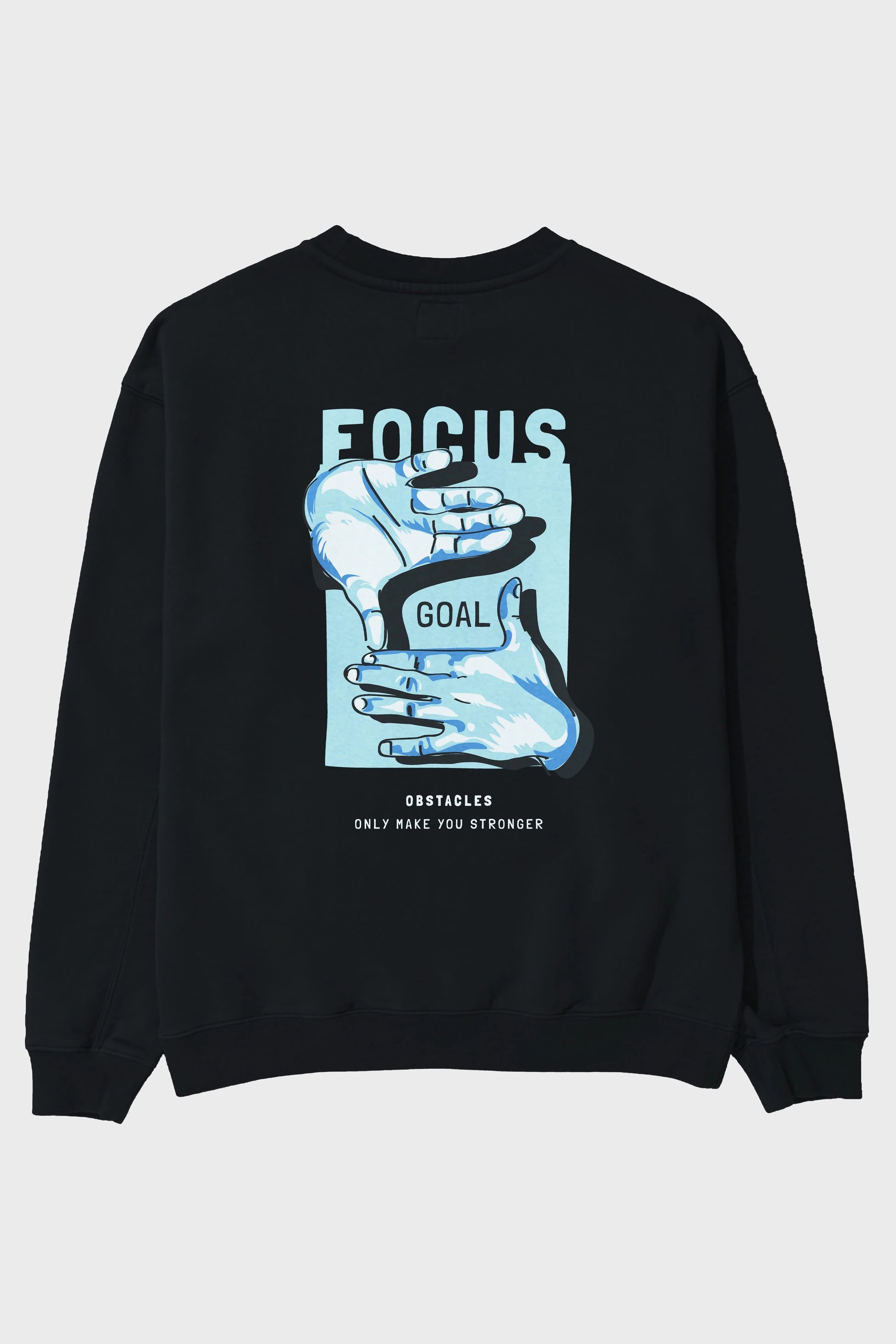Focus Goal Arka Baskılı Oversize Sweatshirt Erkek Kadın Unisex