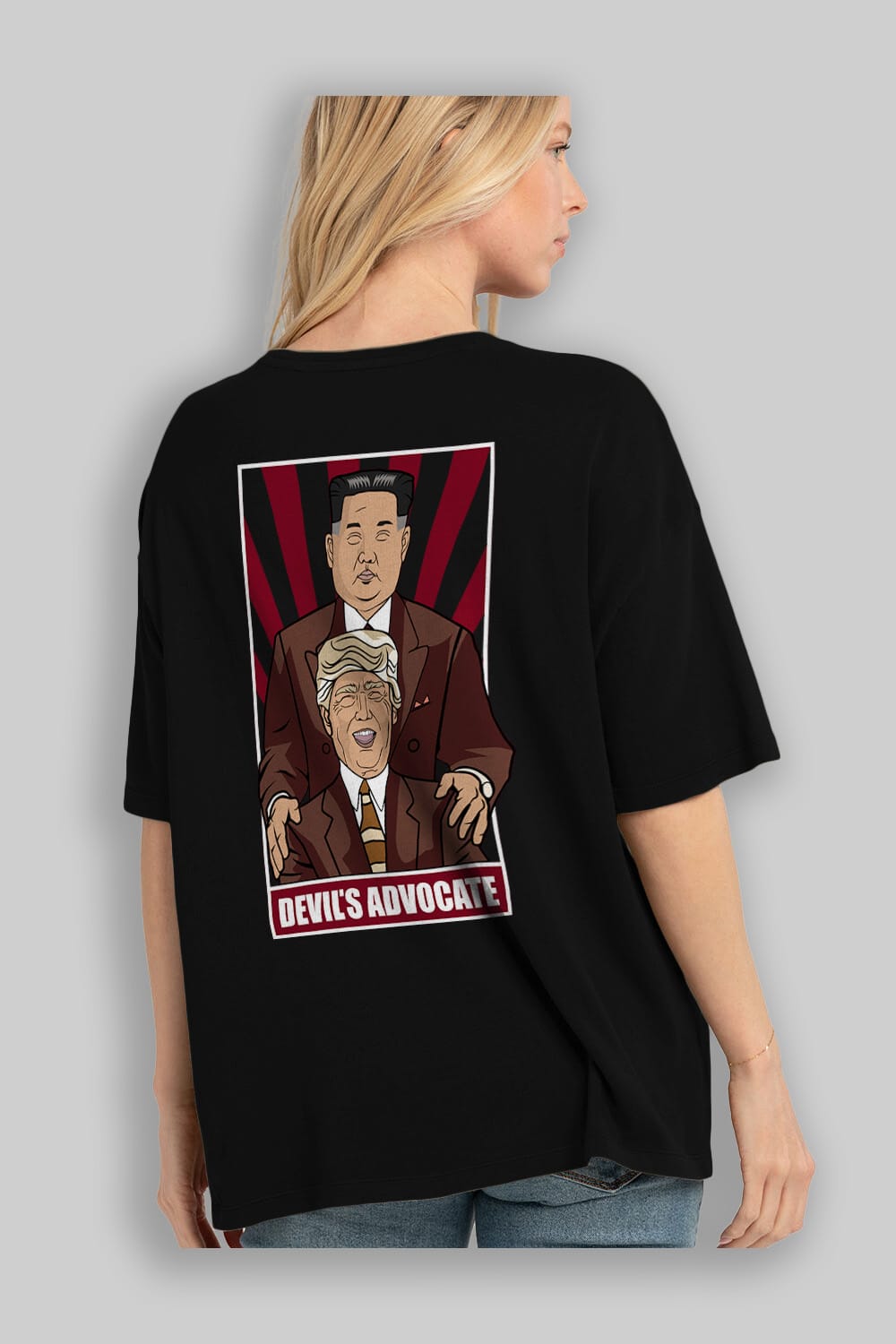 Devil_s Advocate Arka Baskılı Oversize t-shirt Erkek Kadın Unisex %100 Pamuk tişort