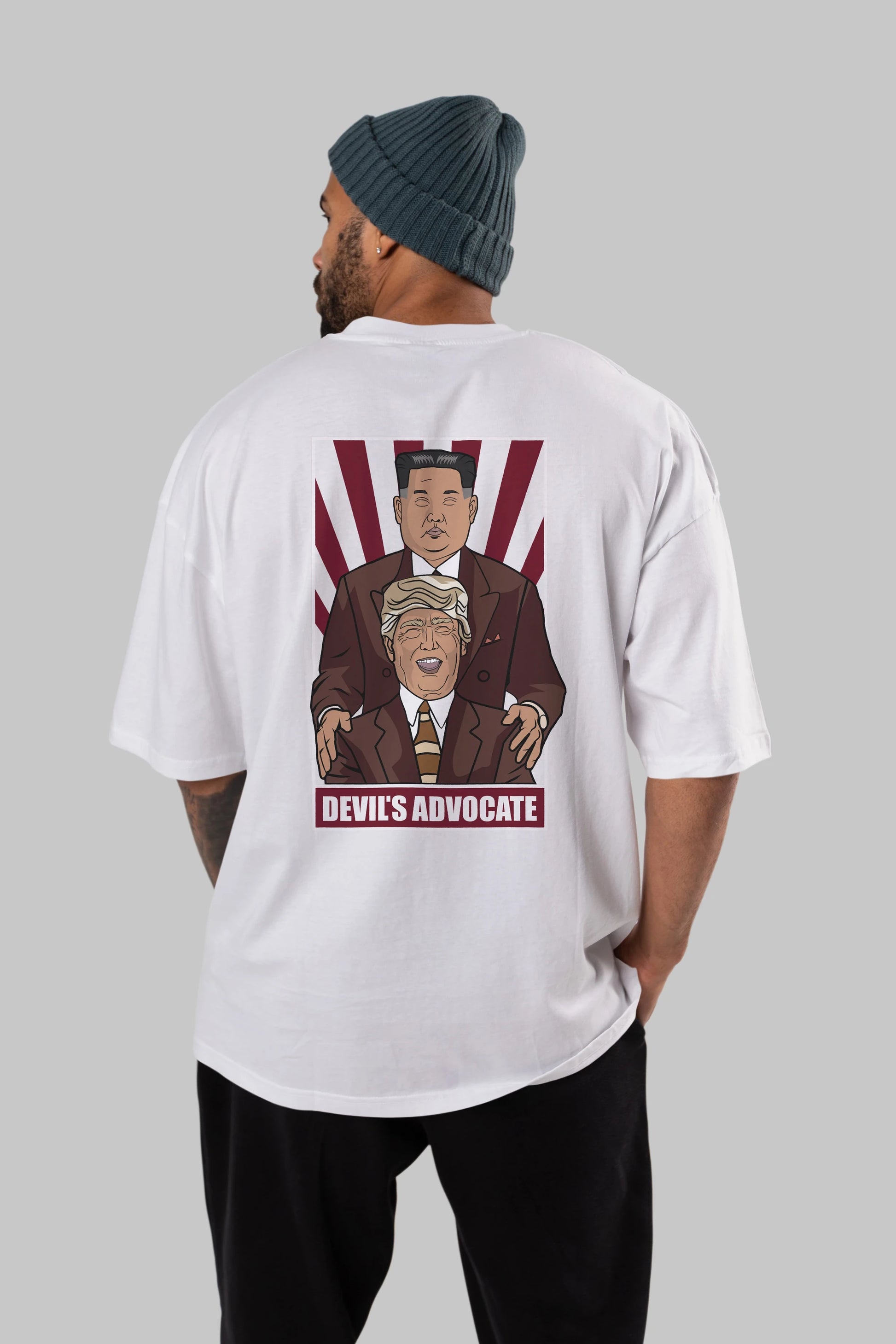 Devil_s Advocate Arka Baskılı Oversize t-shirt Erkek Kadın Unisex %100 Pamuk tişort