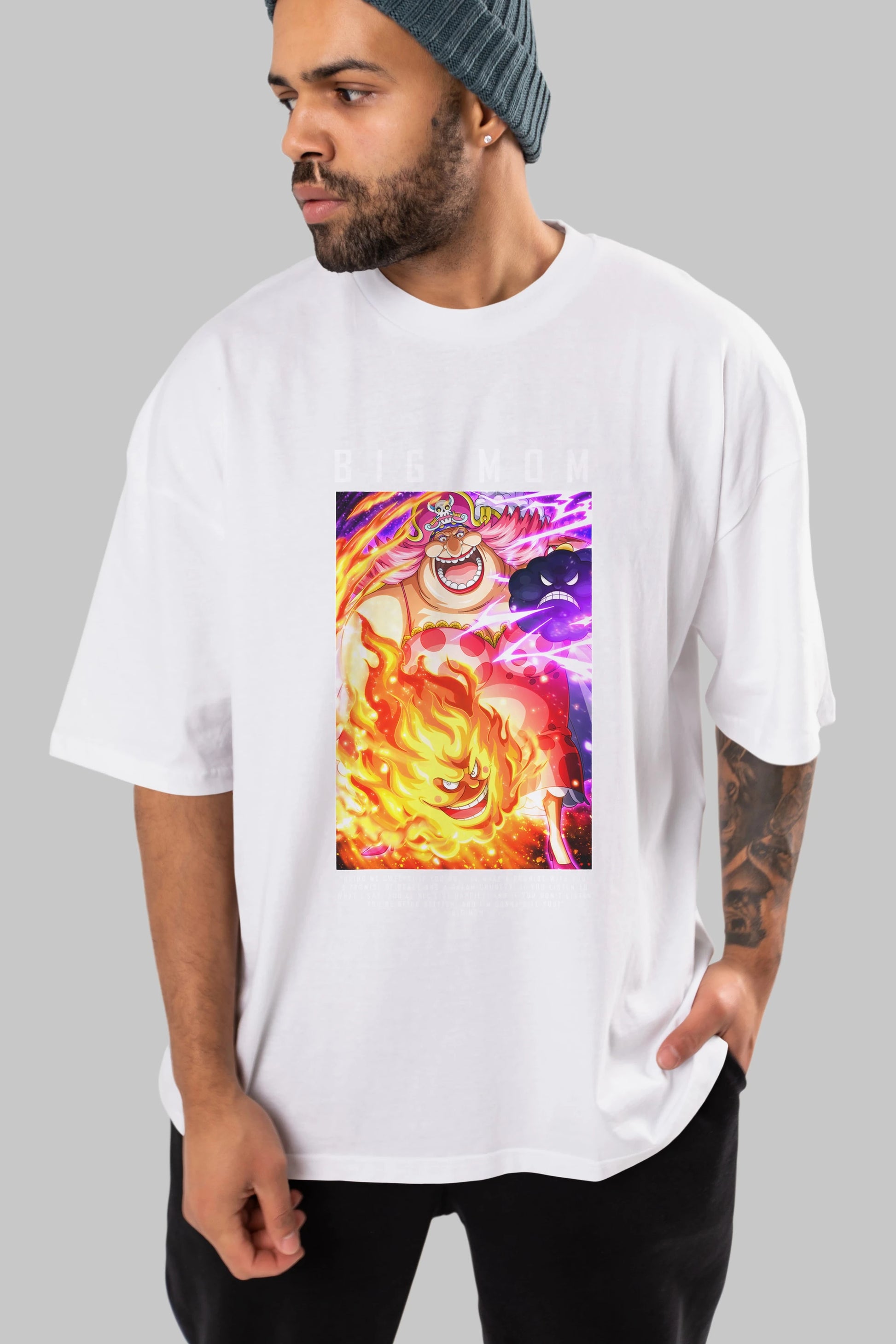 Charlotte Linlin Anime Ön Baskılı Oversize t-shirt Erkek Kadın Unisex
