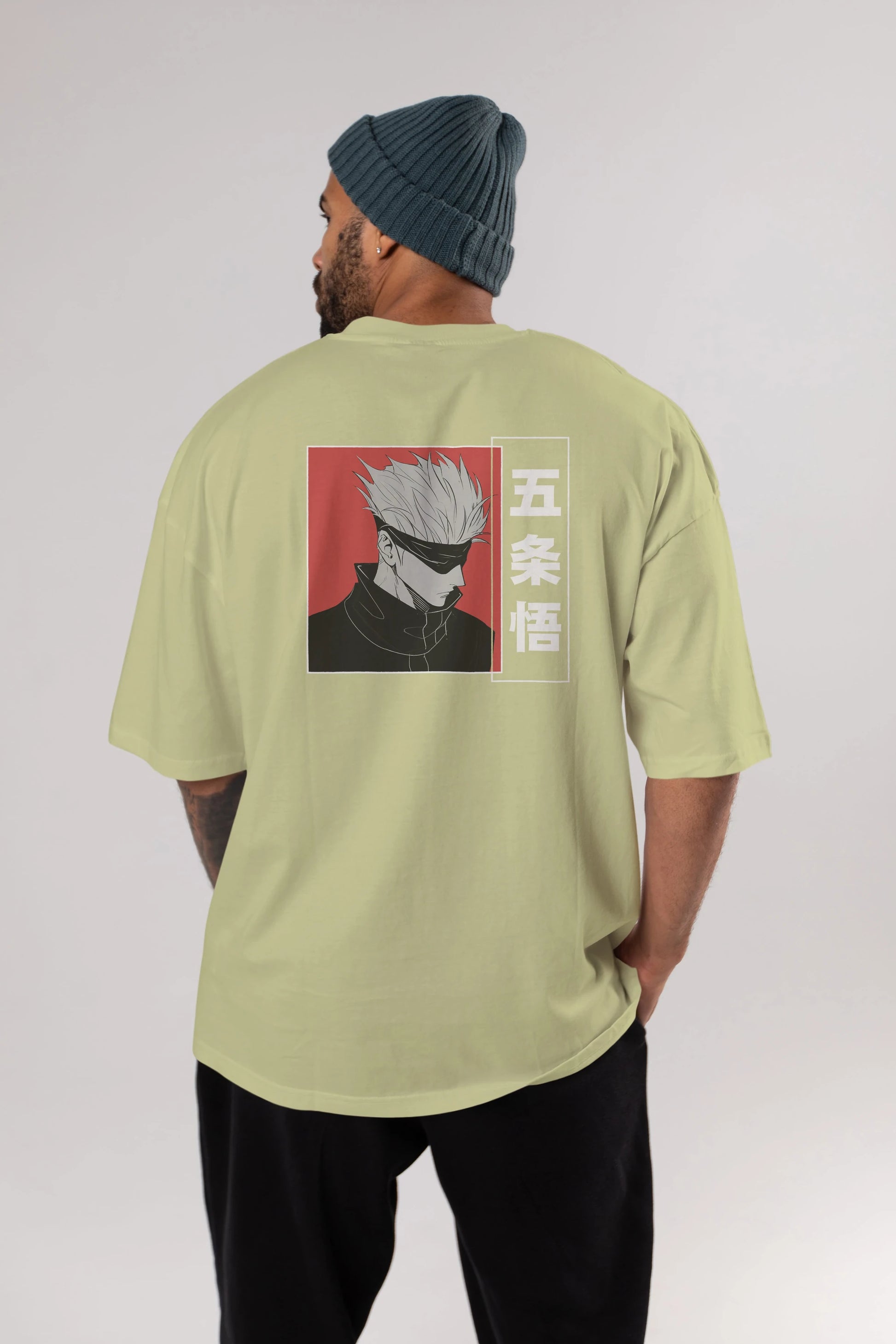 JUJUTSU KAISEN 2 Anime Arka Baskılı Oversize t-shirt Erkek Kadın Unisex
