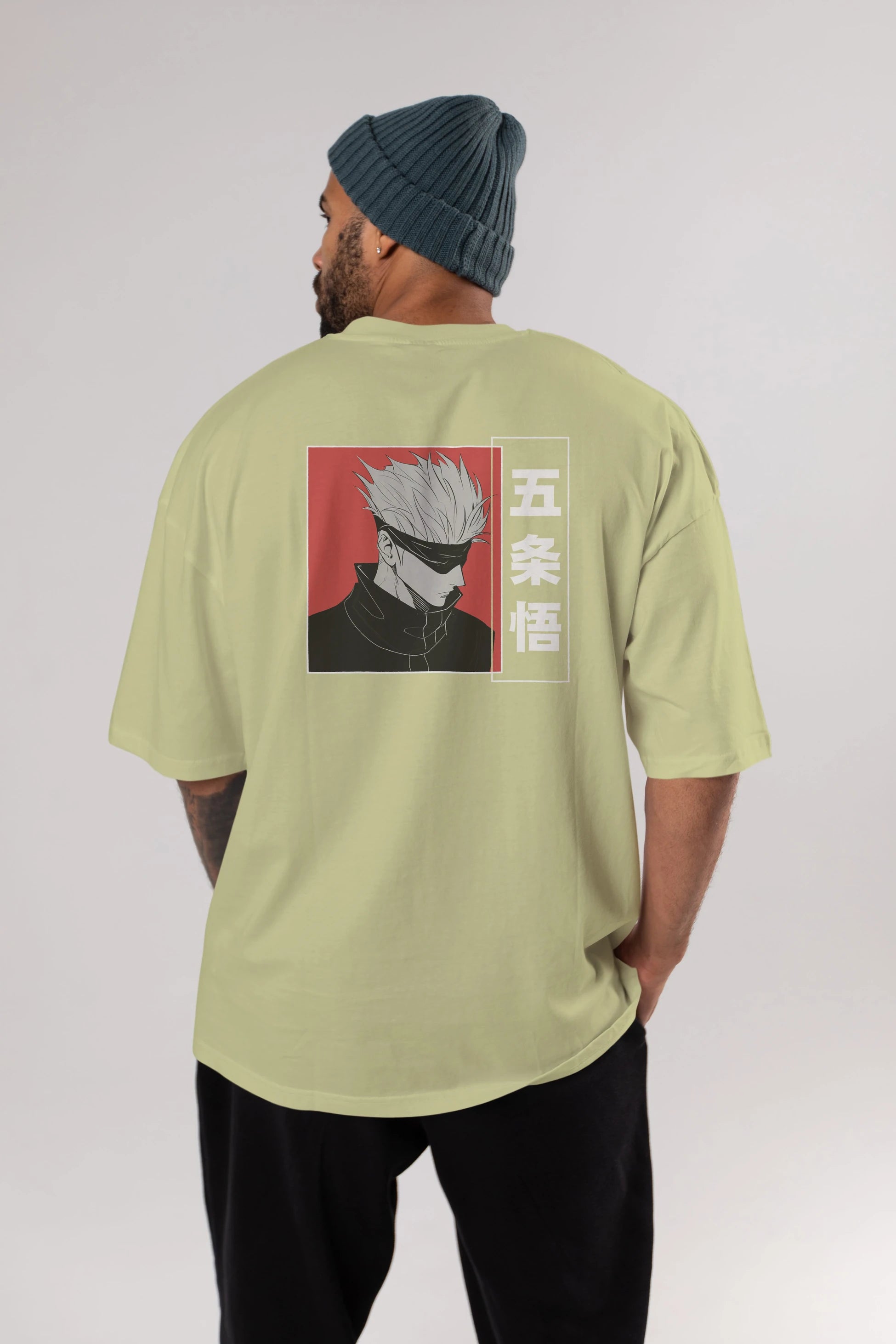 JUJUTSU KAISEN 2 Anime Arka Baskılı Oversize t-shirt Erkek Kadın Unisex