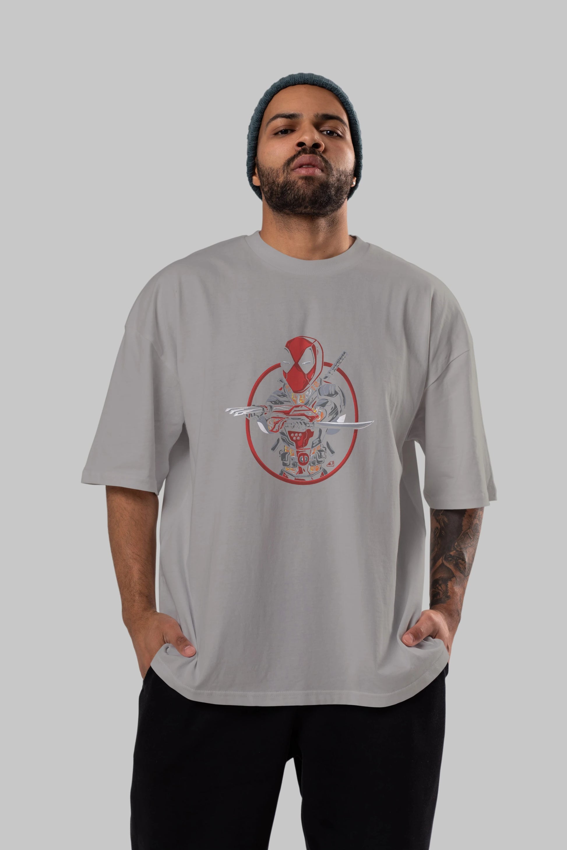 Deadpool (5) Ön Baskılı Oversize t-shirt Erkek Kadın Unisex %100 Pamuk Bisiklet Yaka tişort
