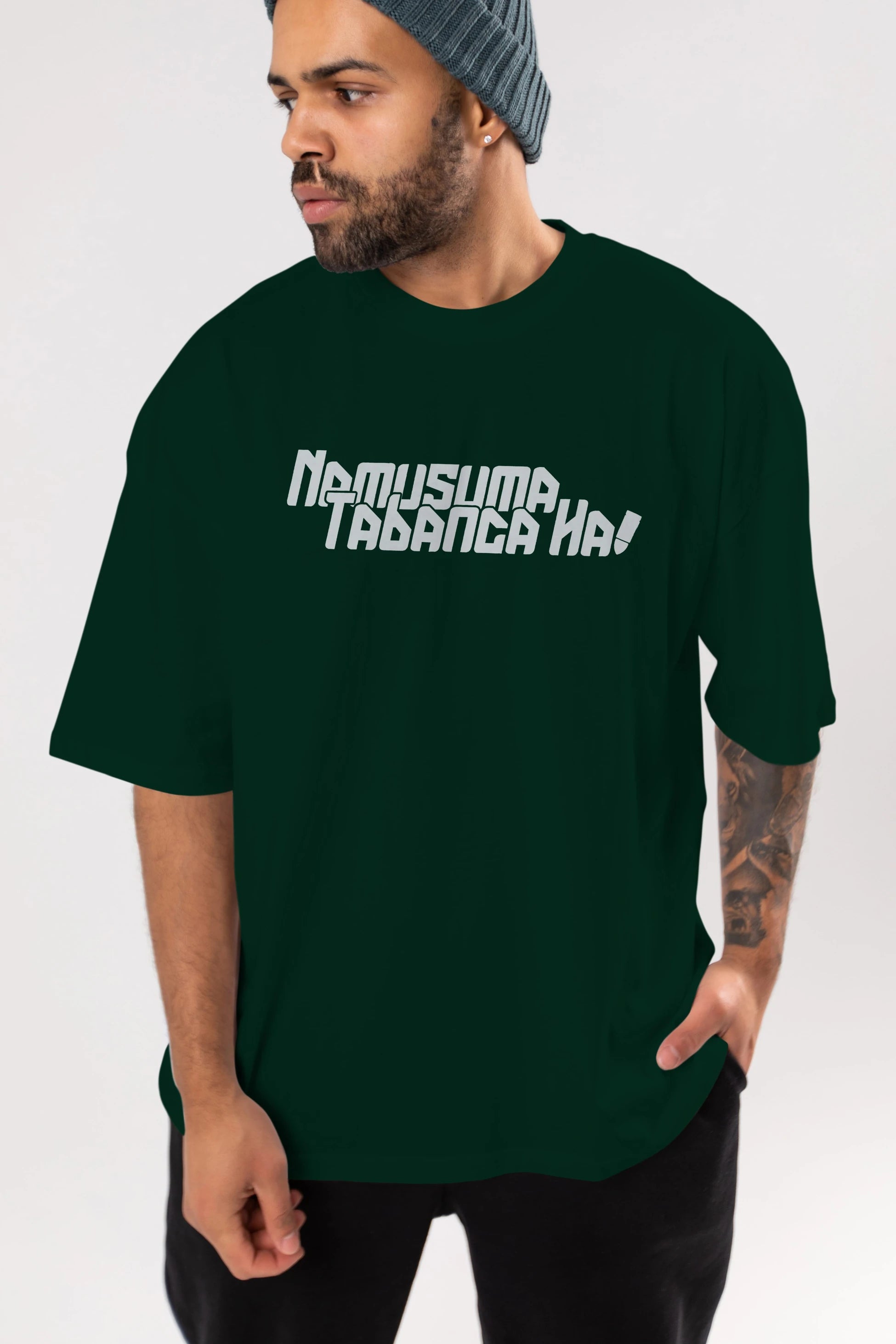 Namusuma Tabanca Ha Ön Baskılı Oversize t-shirt %100 pamuk Erkek Kadın Unisex