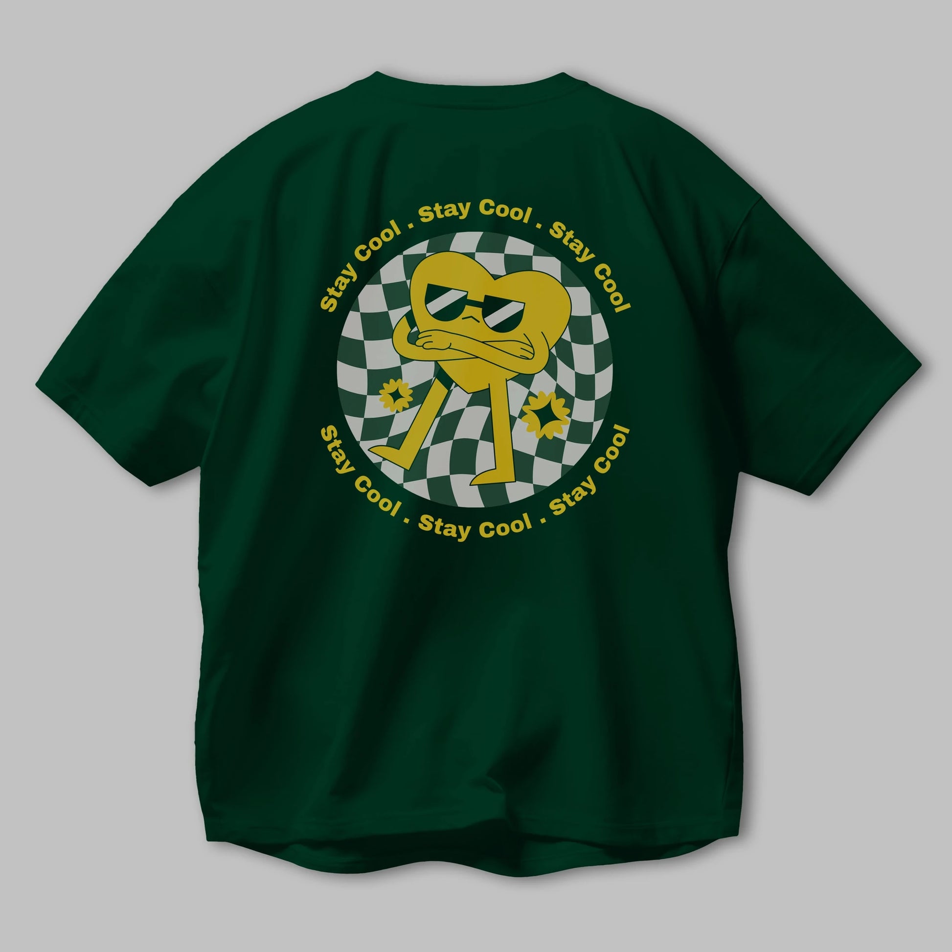 Stay Cool Yazılı Arka Baskılı Oversize t-shirt Erkek Kadın Unisex