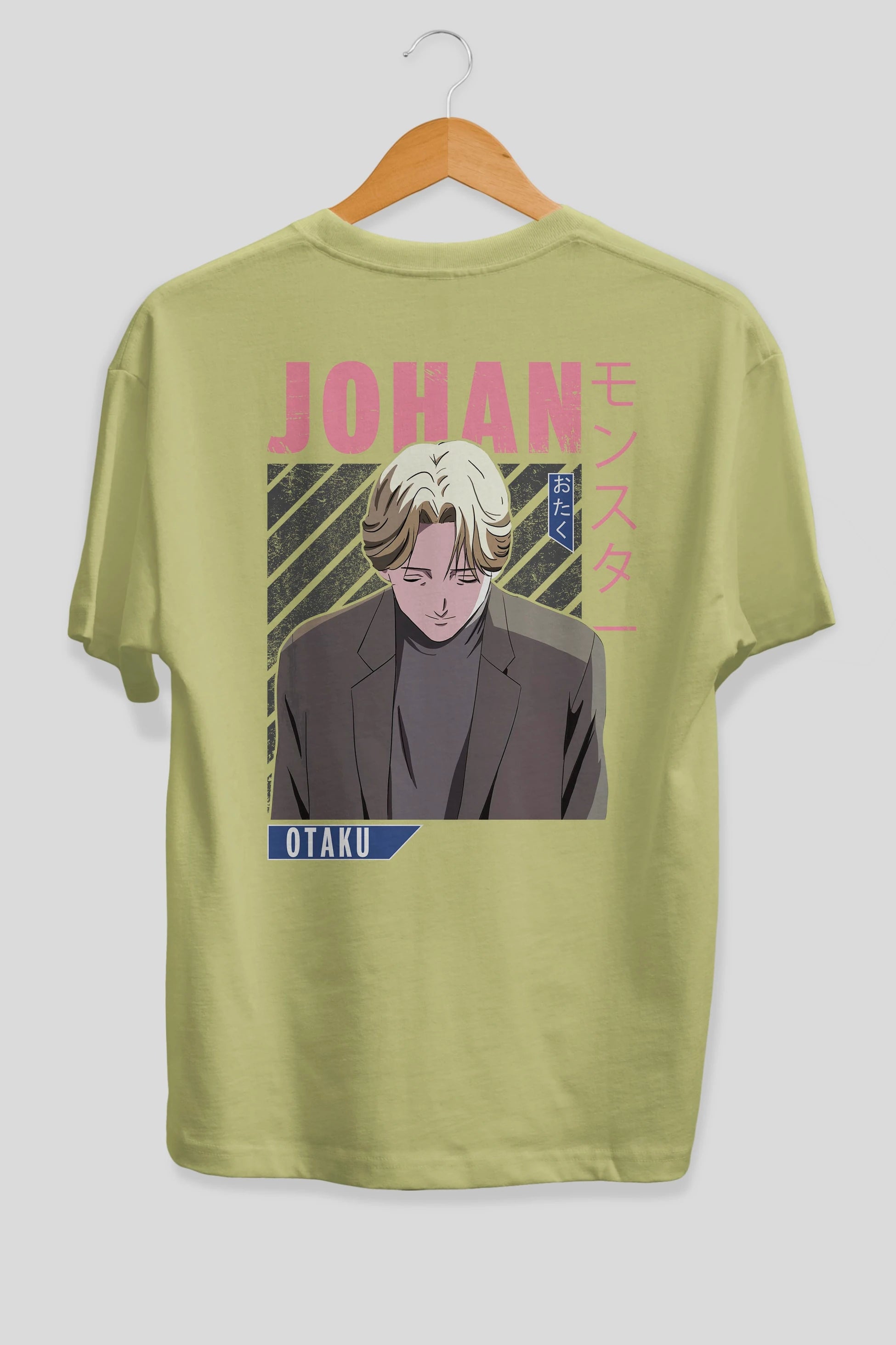 Johan Liebert MONSTER Anime Arka Baskılı Oversize t-shirt Erkek Kadın Unisex