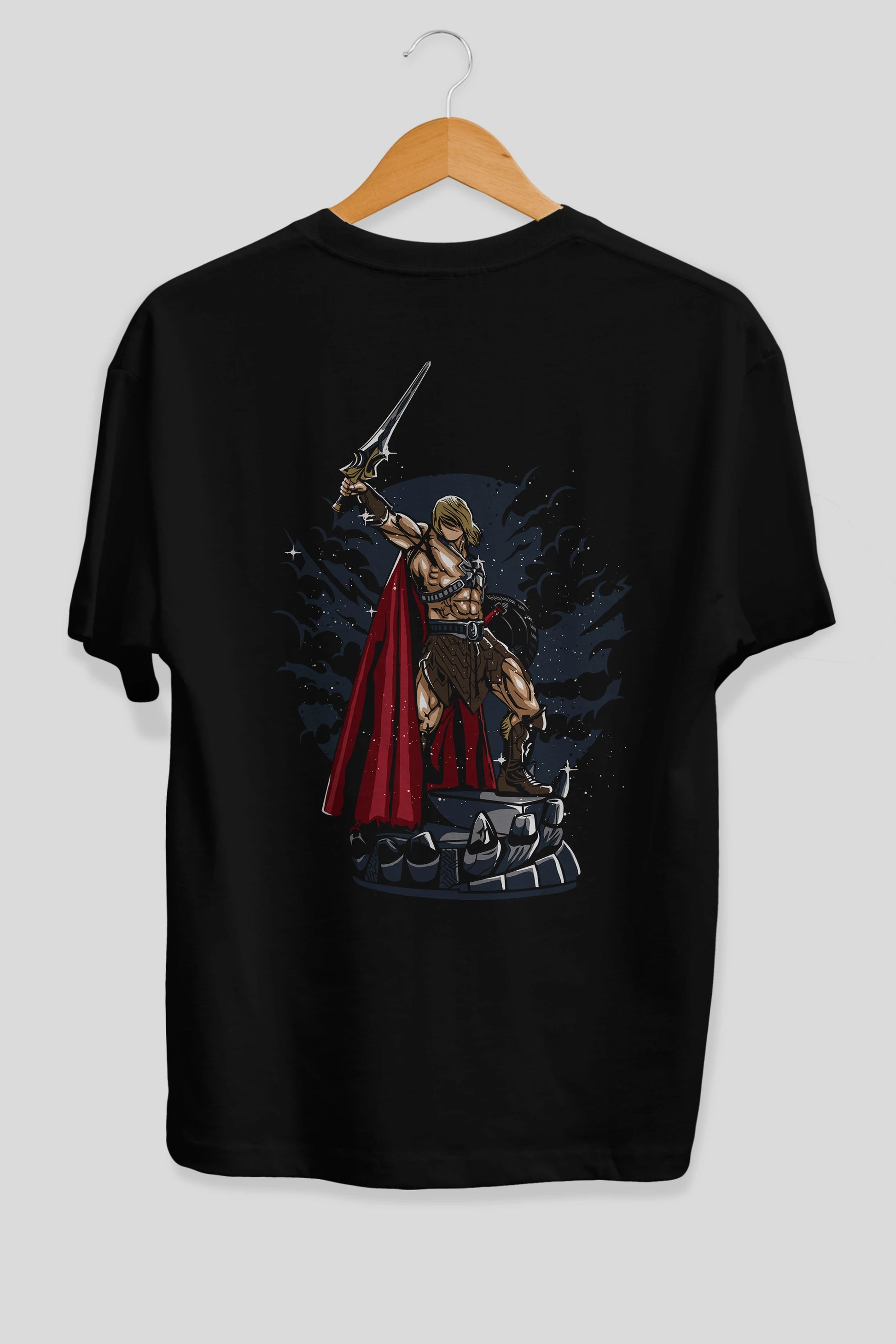 Warrior Arka Baskılı Oversize t-shirt Erkek Kadın Unisex %100 Pamuk