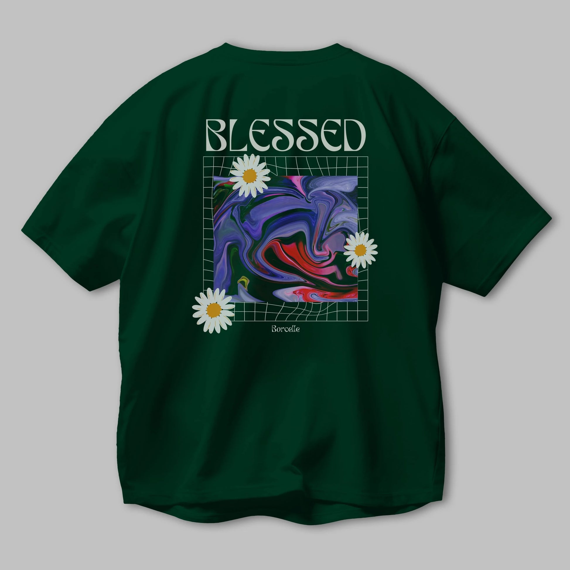 Blessed Arka Baskılı Oversize t-shirt Erkek Kadın Unisex
