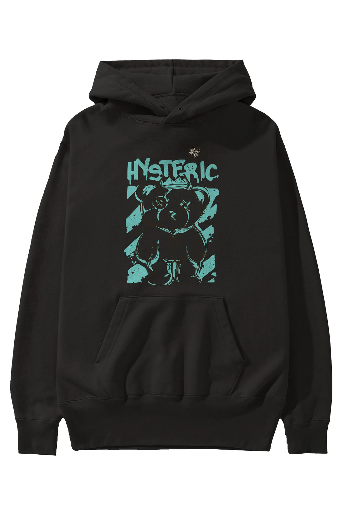 Hysteric Bear Ön Baskılı Hoodie Oversize Kapüşonlu Sweatshirt Erkek Kadın Unisex