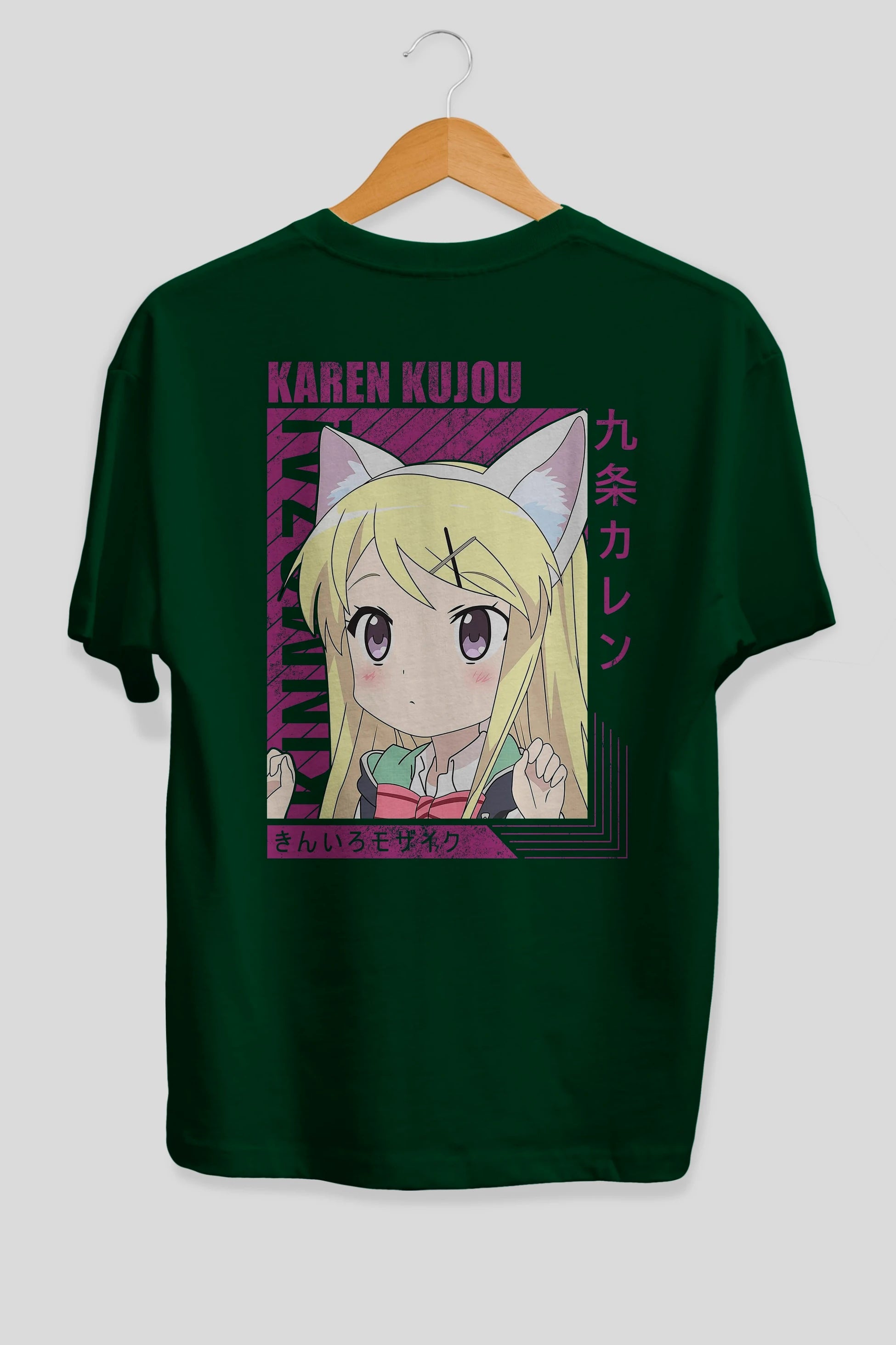 Karen Kujou 4 Anime Arka Baskılı Oversize t-shirt Erkek Kadın Unisex