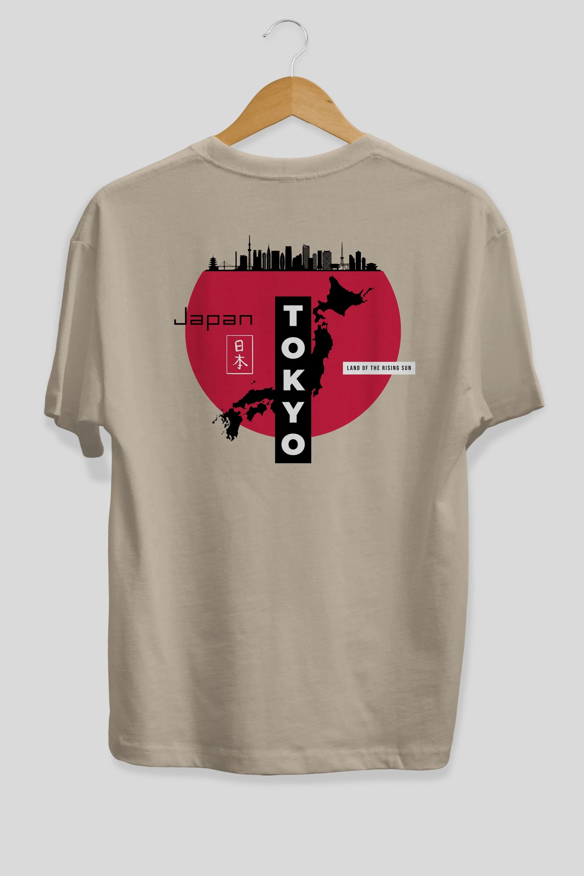 Japan Tokyo Arka Baskılı Oversize t-shirt Erkek Kadın Unisex