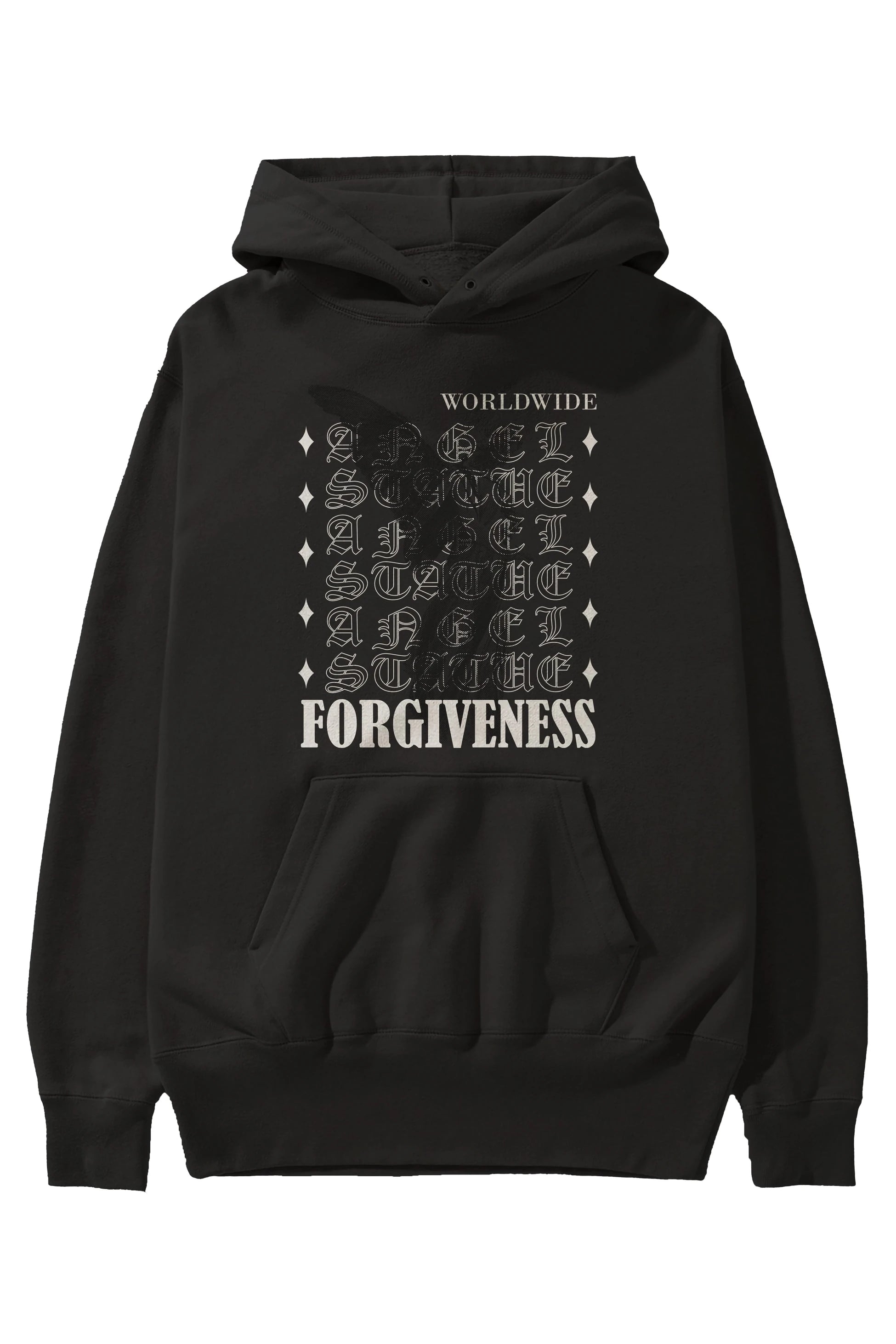 Angel Forgiveness Ön Baskılı Hoodie Oversize Kapüşonlu Sweatshirt Erkek Kadın Unisex