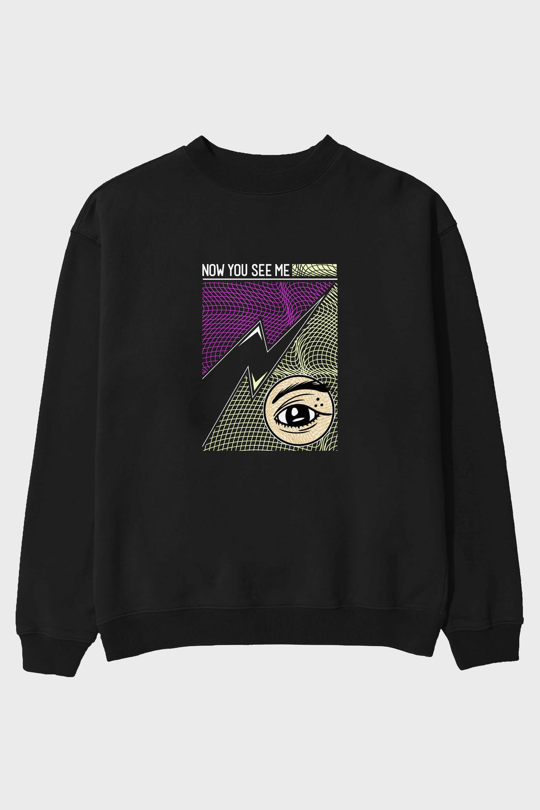 Now You See Me Ön Baskılı Oversize Sweatshirt Erkek Kadın Unisex