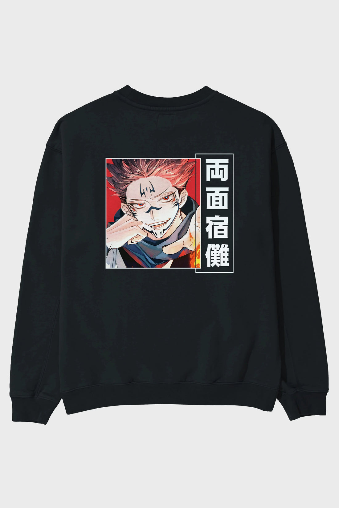 Sukuna Ryoumen 4 Anime Arka Baskılı Oversize Sweatshirt Erkek Kadın Unisex