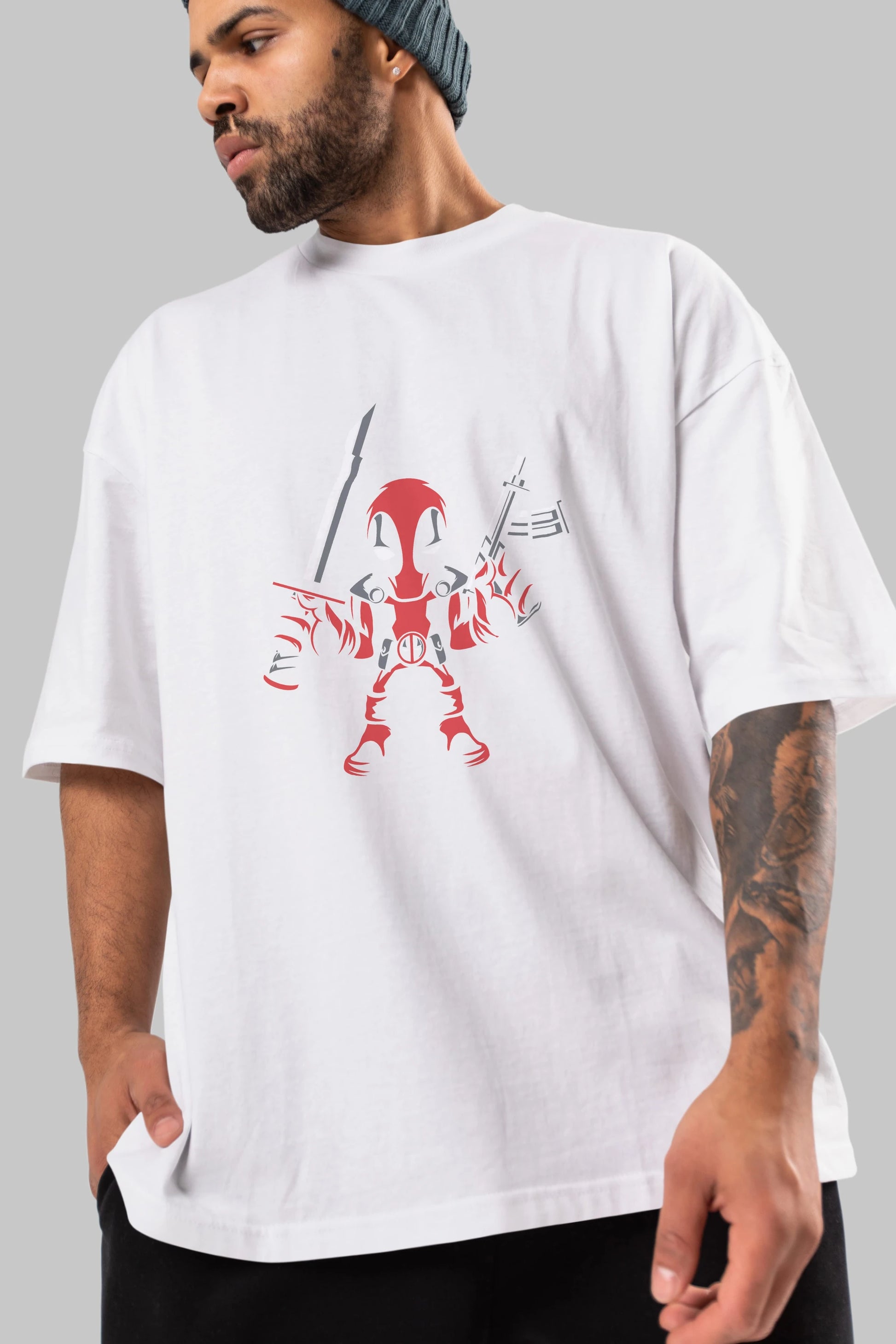 Deadpool (11) Ön Baskılı Oversize t-shirt Erkek Kadın Unisex %100 Pamuk Bisiklet Yaka tişort