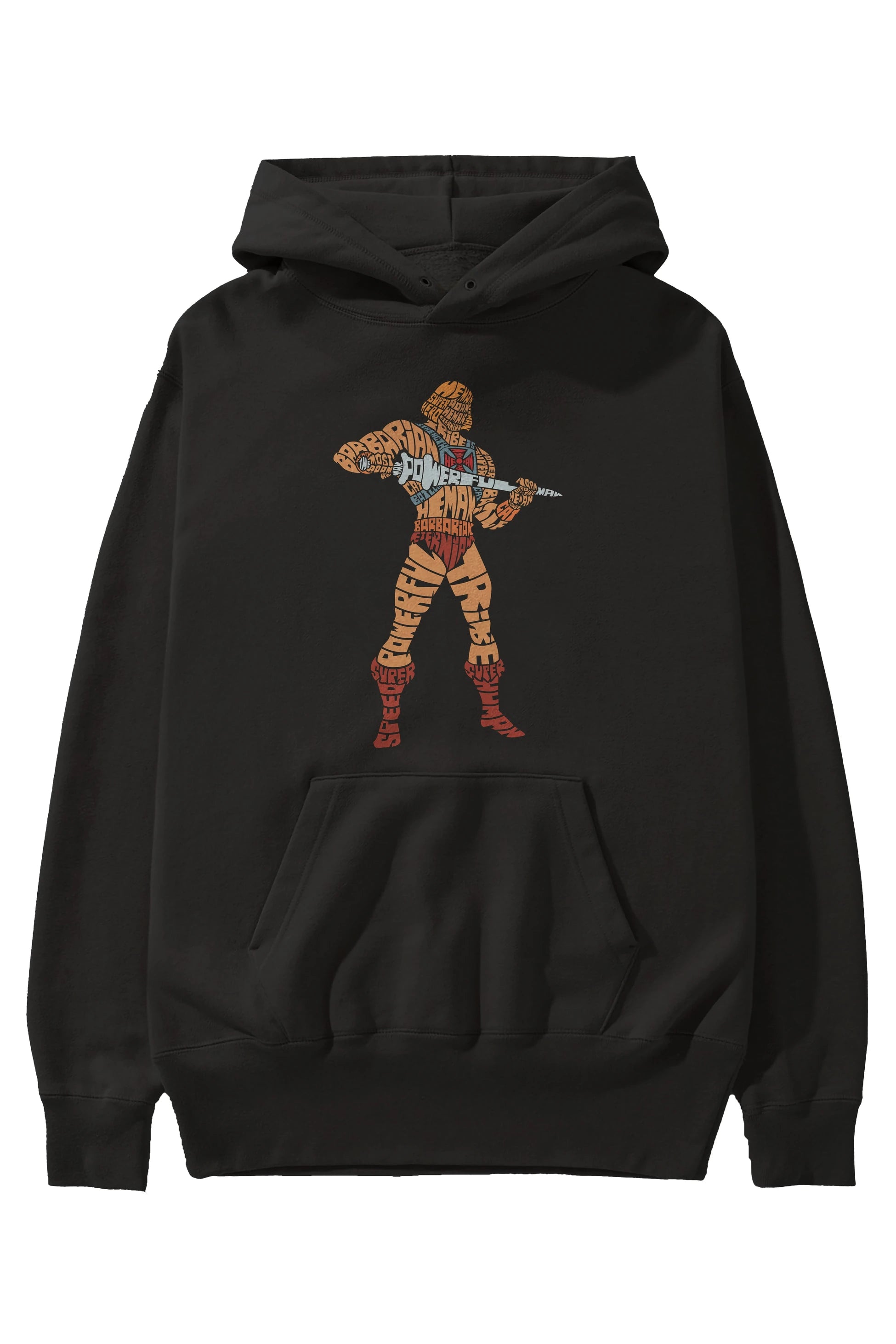 Heman Ön Baskılı Hoodie Oversize Kapüşonlu Sweatshirt Erkek Kadın Unisex