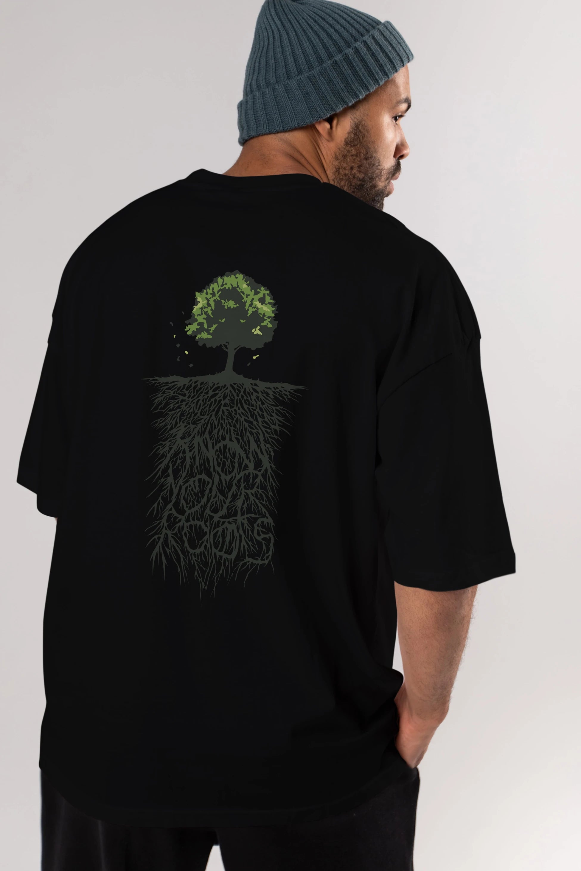 Know Your Roots Arka Baskılı Oversize t-shirt %100 pamuk Erkek Kadın Unisex