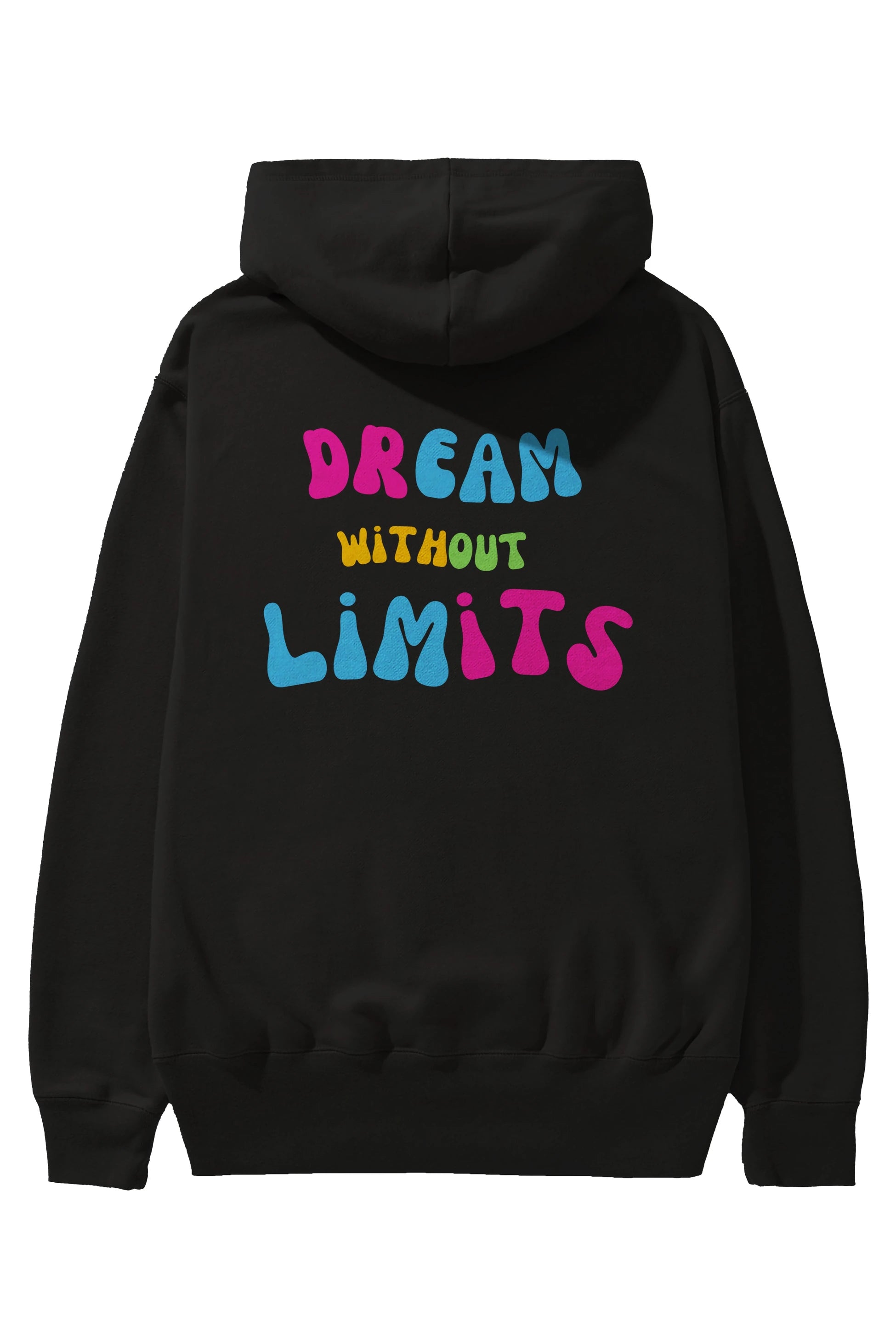 Dream Without Limits Yazılı Arka Baskılı Oversize Hoodie Kapüşonlu Sweatshirt Erkek Kadın Unisex
