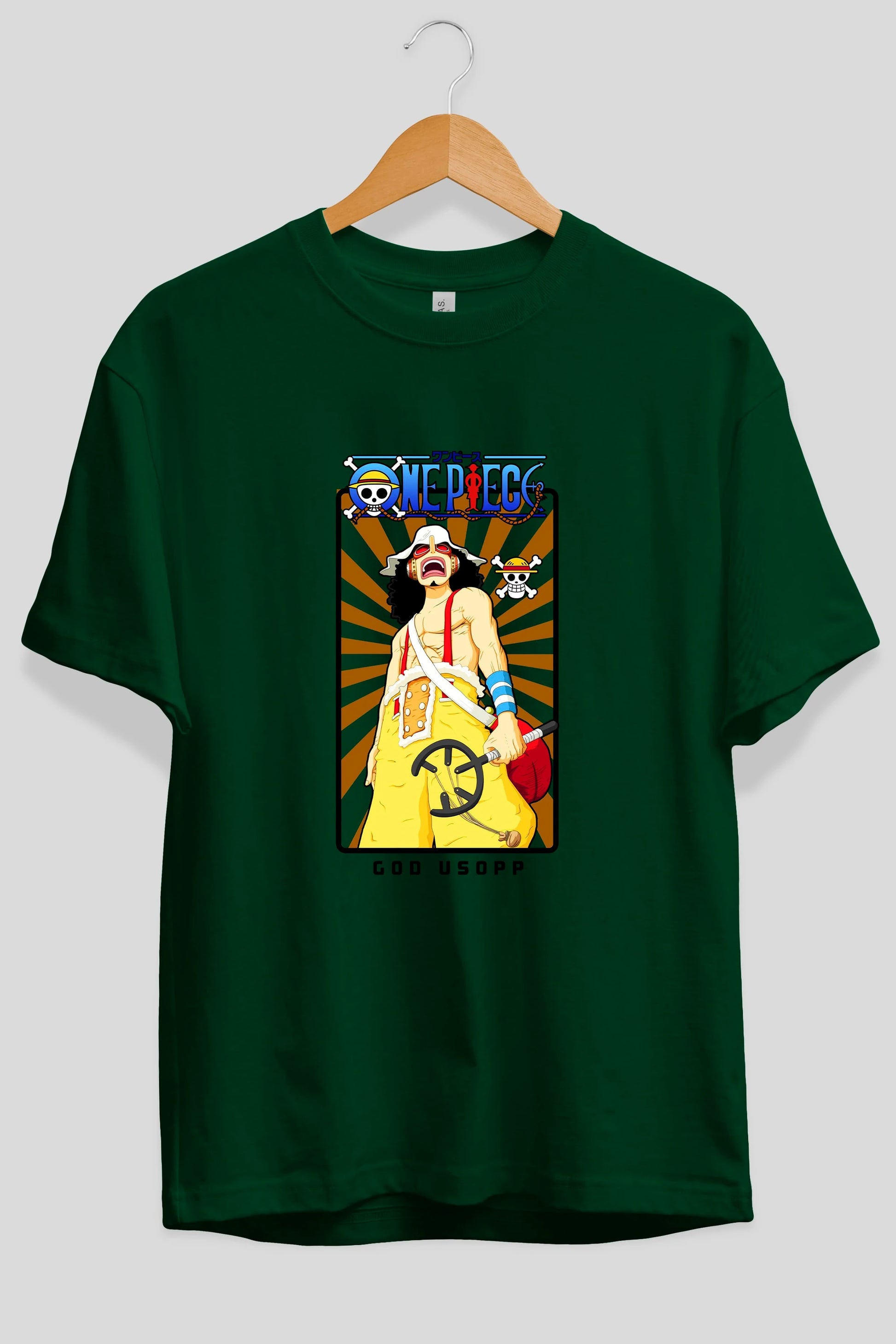 Usopp Anime Ön Baskılı Oversize t-shirt Erkek Kadın Unisex