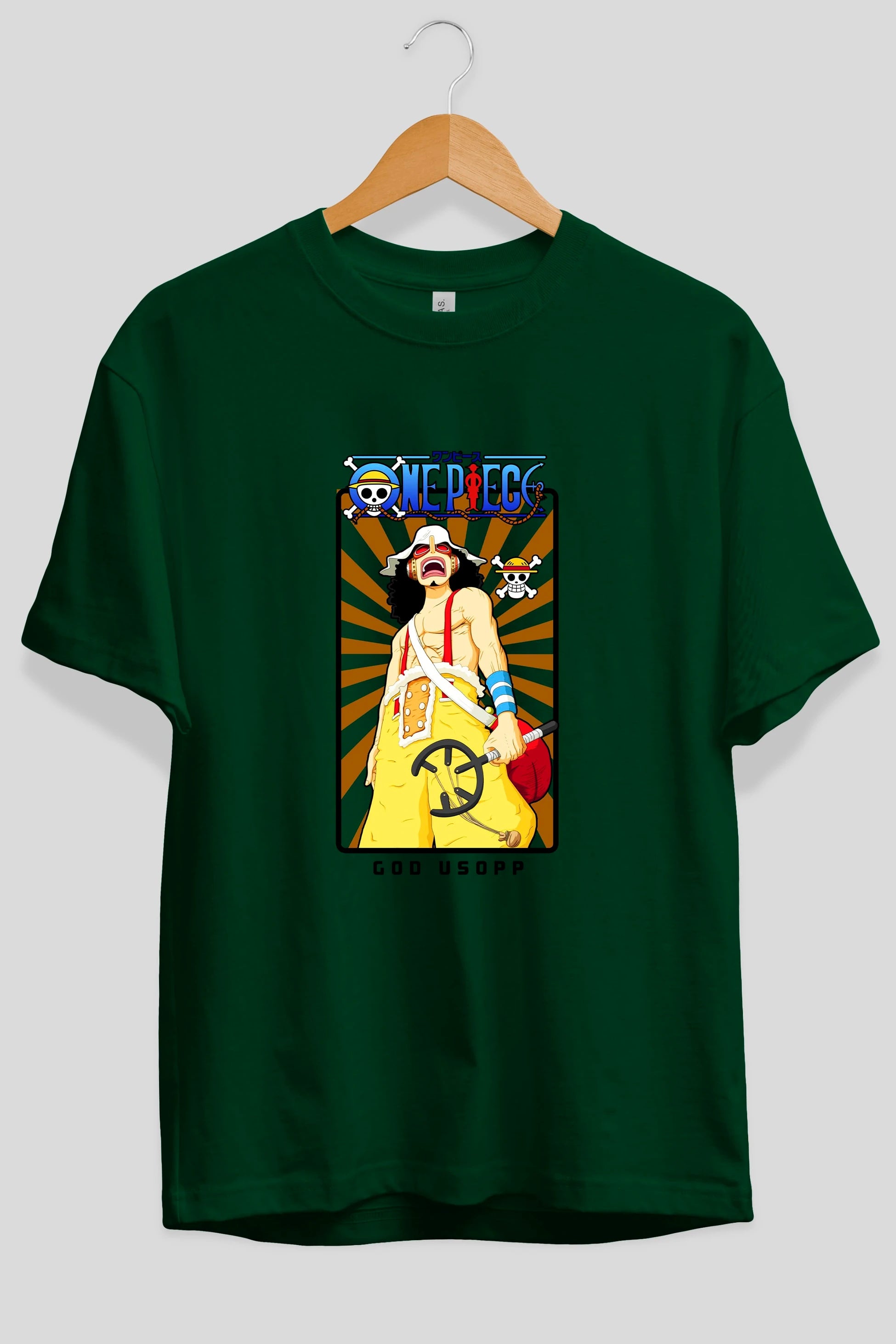 Usopp Anime Ön Baskılı Oversize t-shirt Erkek Kadın Unisex