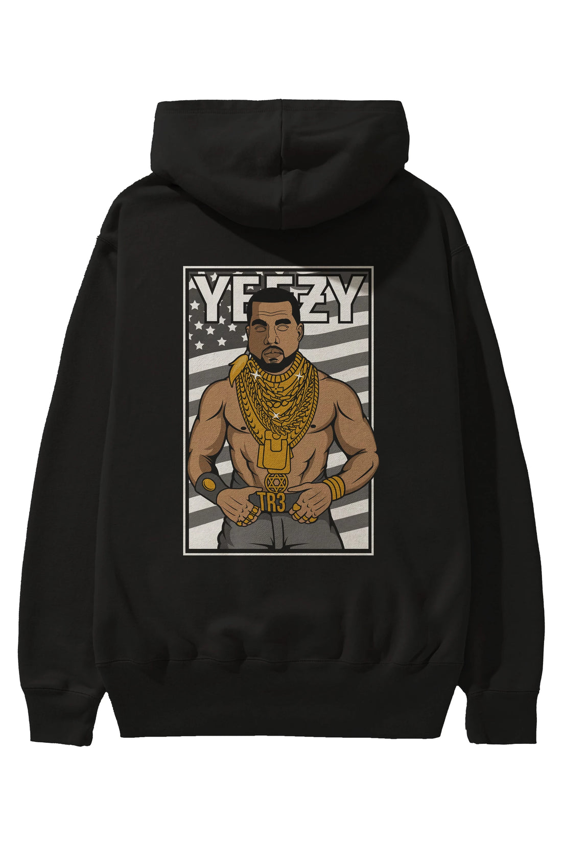 Mr.T Arka Baskılı Hoodie Oversize Kapüşonlu Sweatshirt Erkek Kadın Unisex