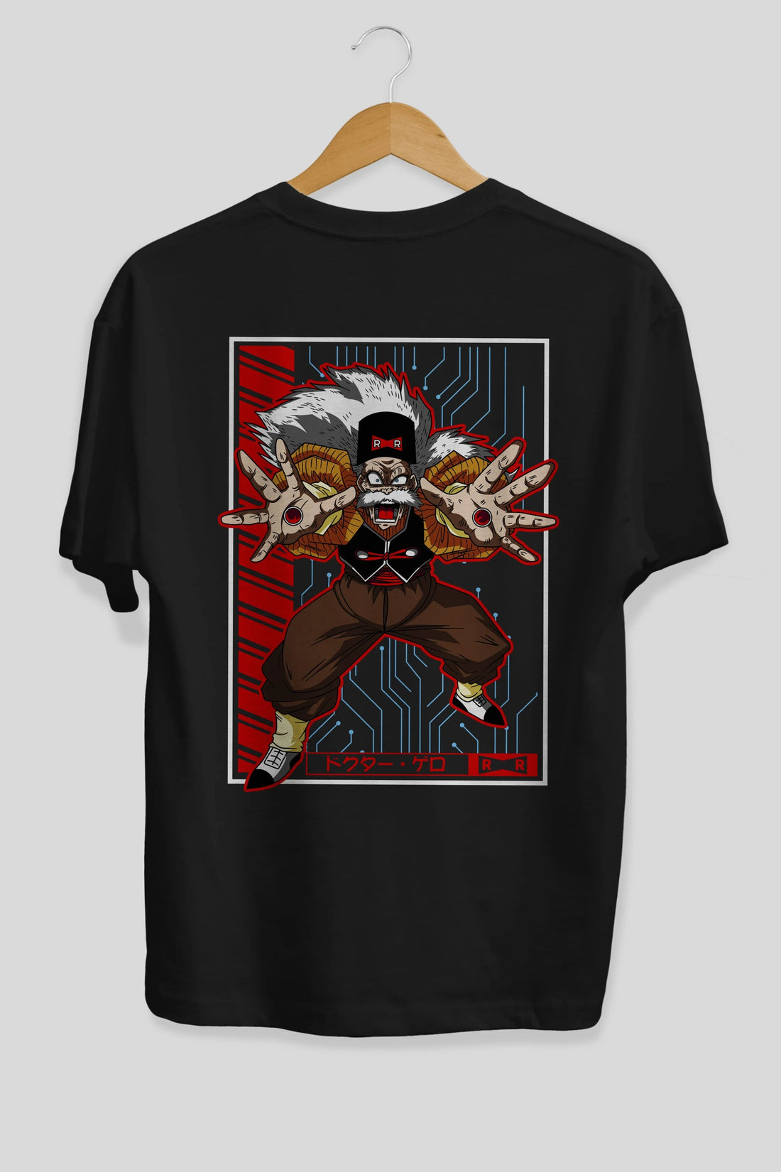 DragonBall DrMakigero Anime Arka Baskılı Oversize t-shirt Erkek Kadın Unisex