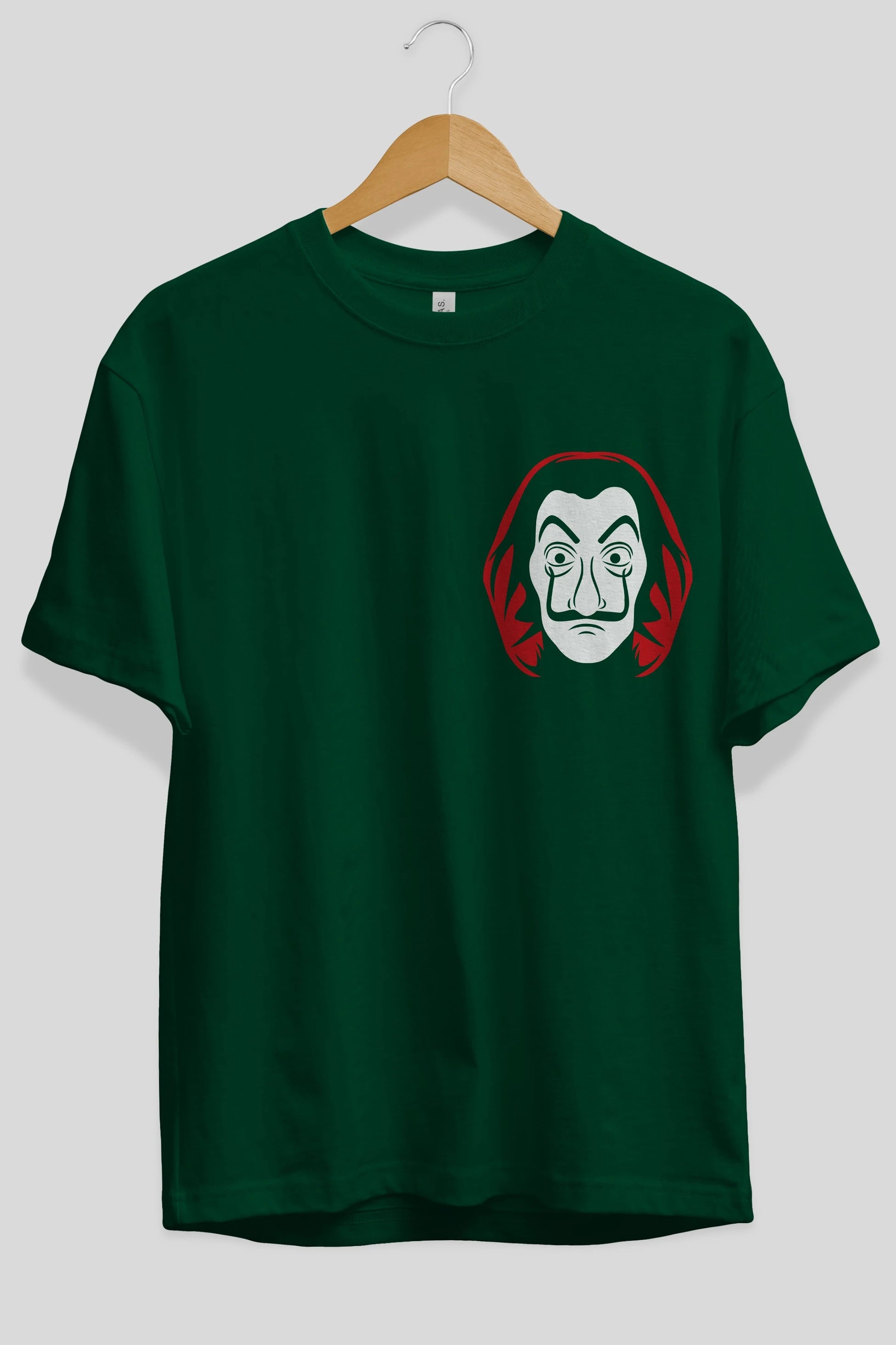 La Casa De Papel (8) Ön Sol Baskılı Oversize t-shirt Erkek Kadın Unisex %100 Pamuk Bisiklet Yaka tişort