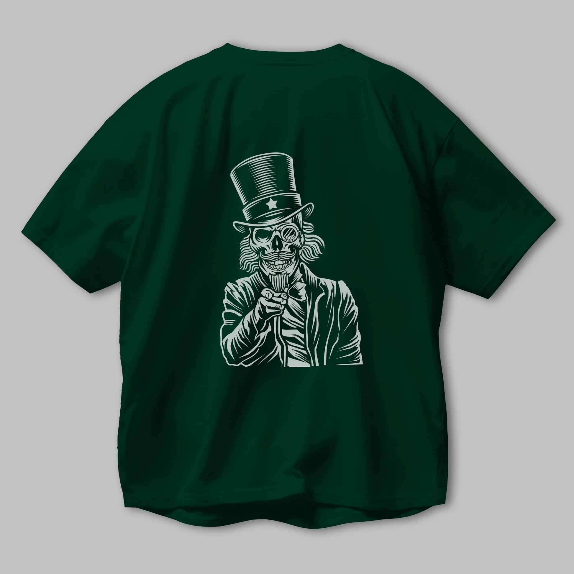 I Want You Skull Arka Baskılı Oversize t-shirt Erkek Kadın Unisex %100 Pamuk tişort