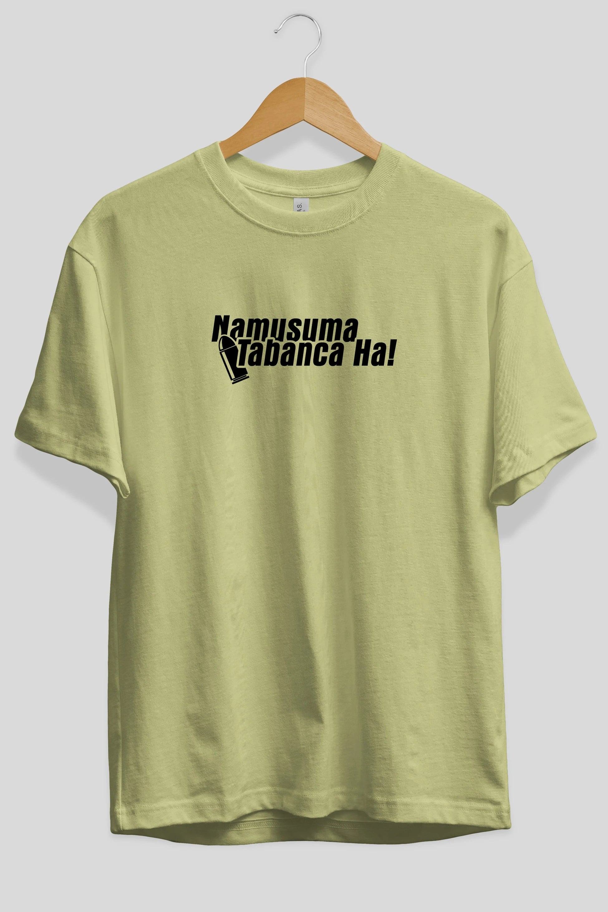 Namusuma Tabanca Ön Baskılı Oversize t-shirt %100 pamuk Erkek Kadın Unisex
